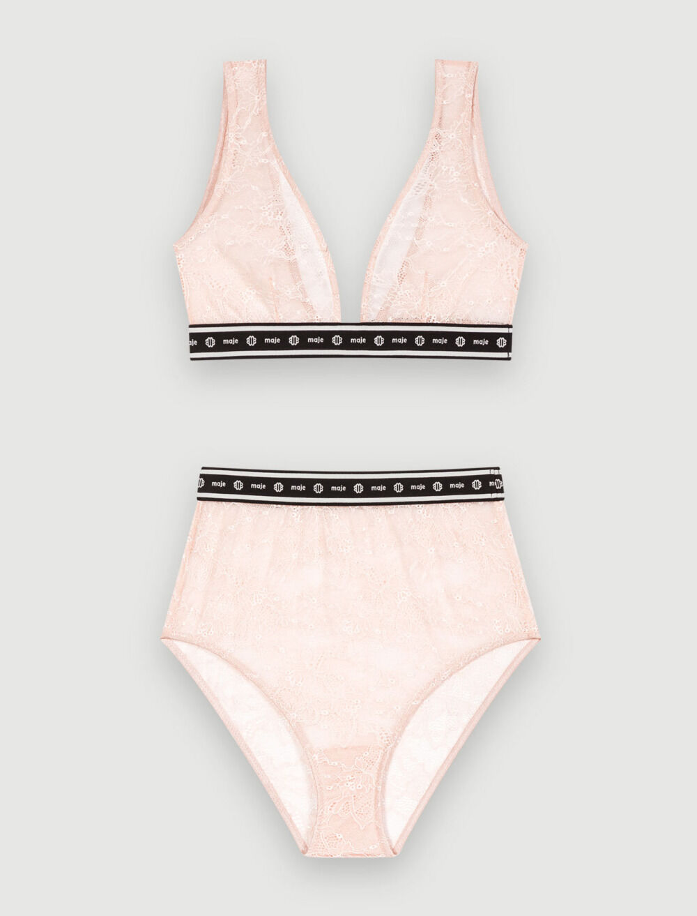 Lace lingerie set Pink For Women | Maje