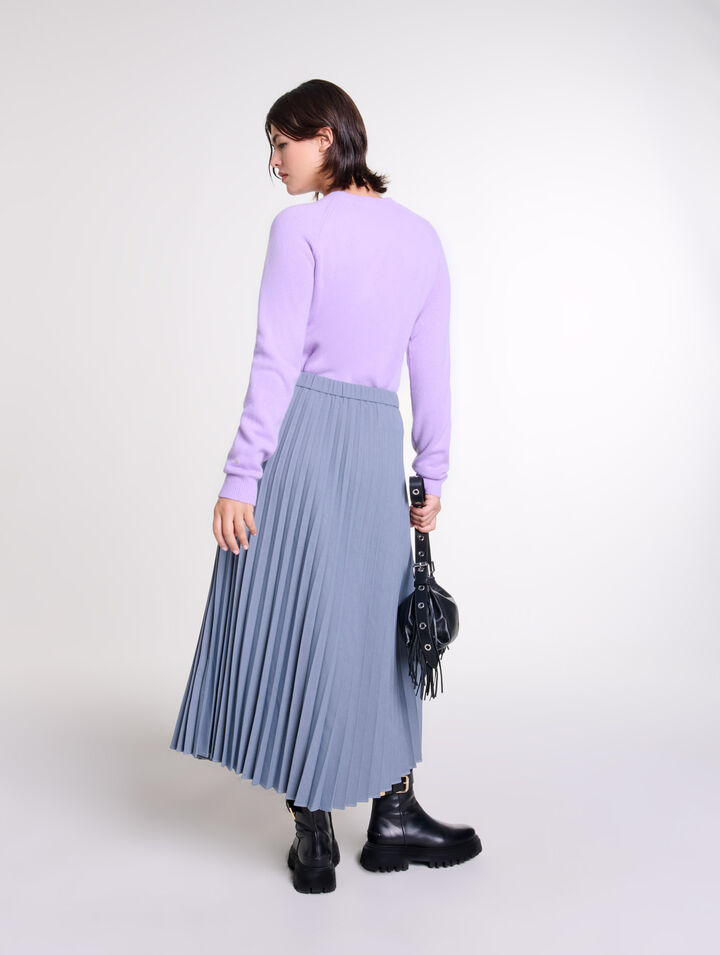 Asymmetrical pleated skirt