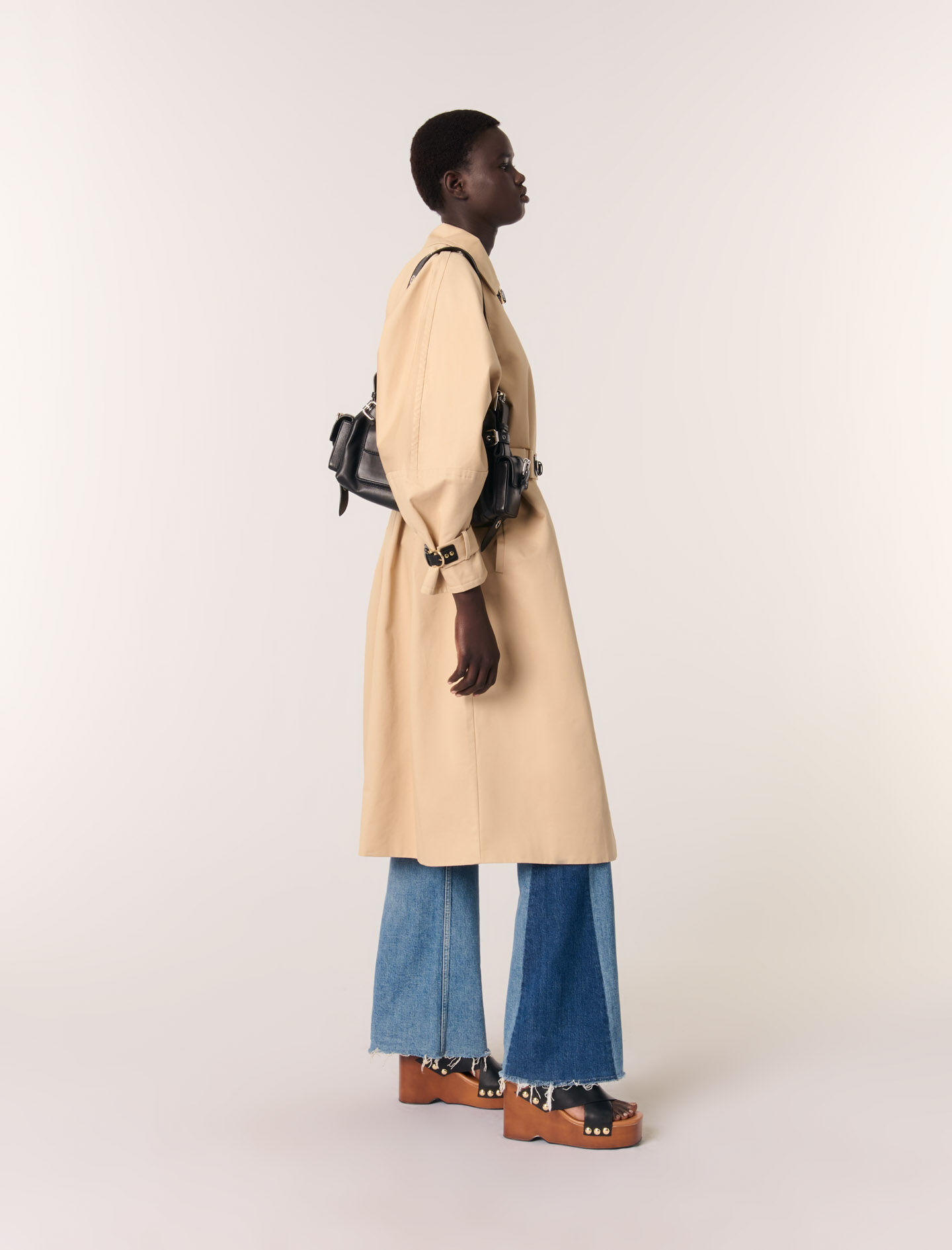 Long trench coat Brown For Women | Maje