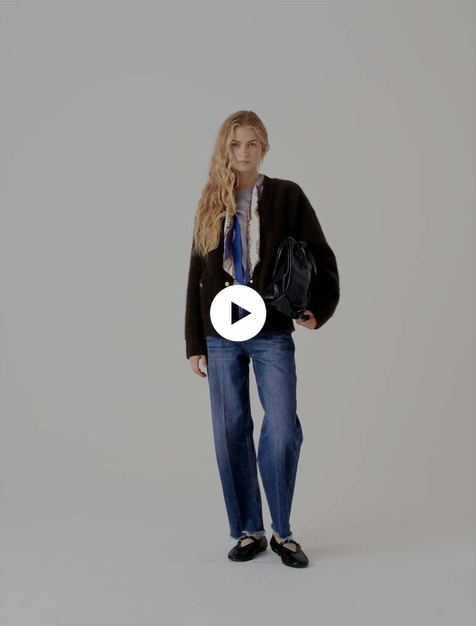 V-neck yak cardigan