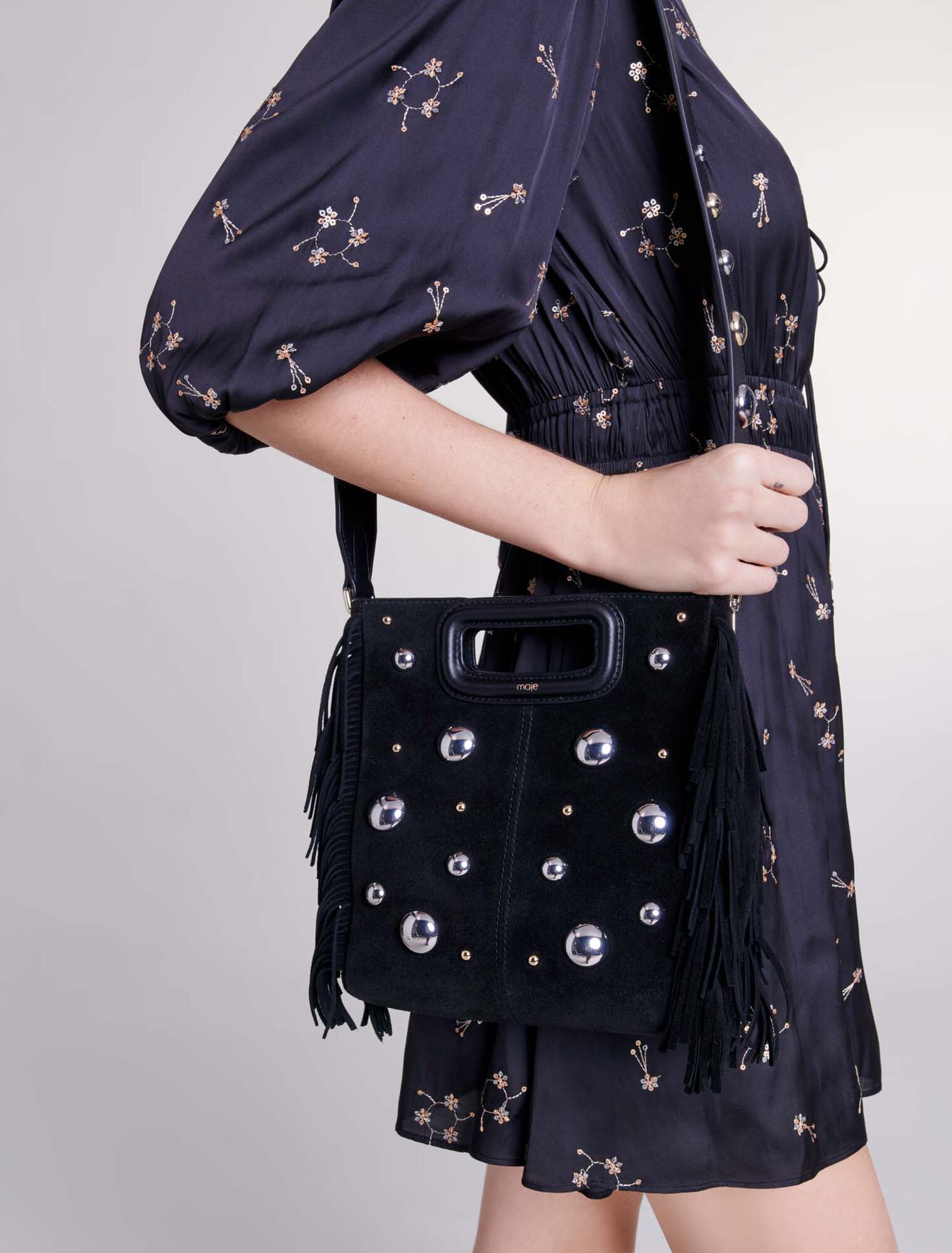 Short sequin-embroidered dress