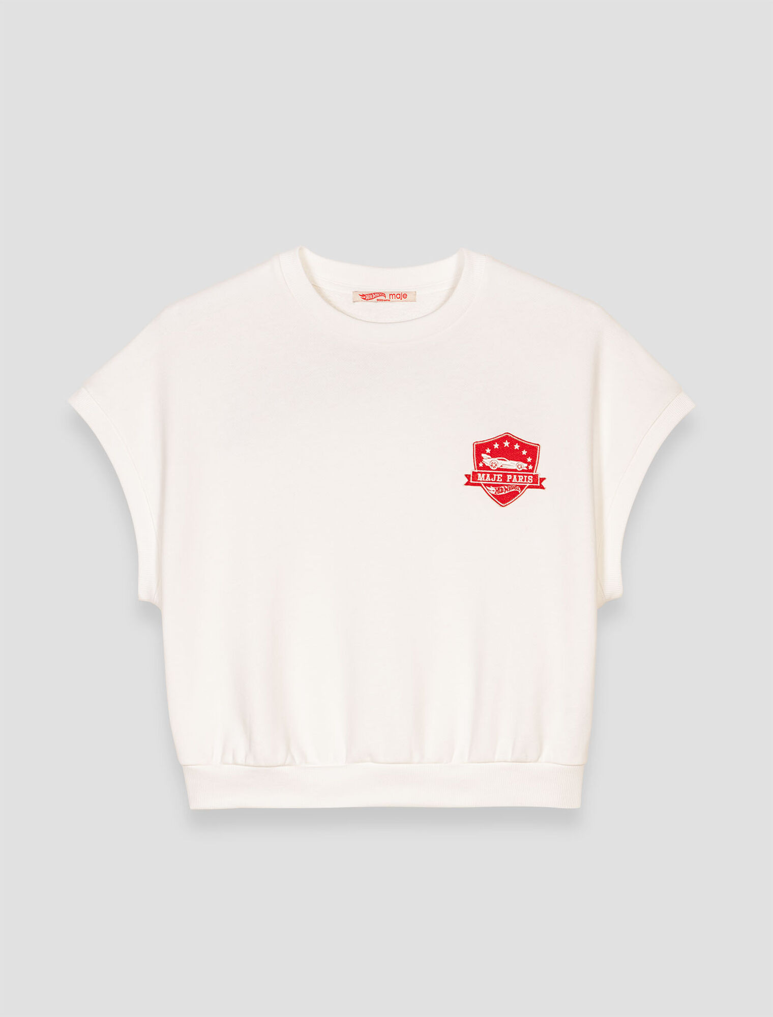 Embroidered logo crop sweatshirt