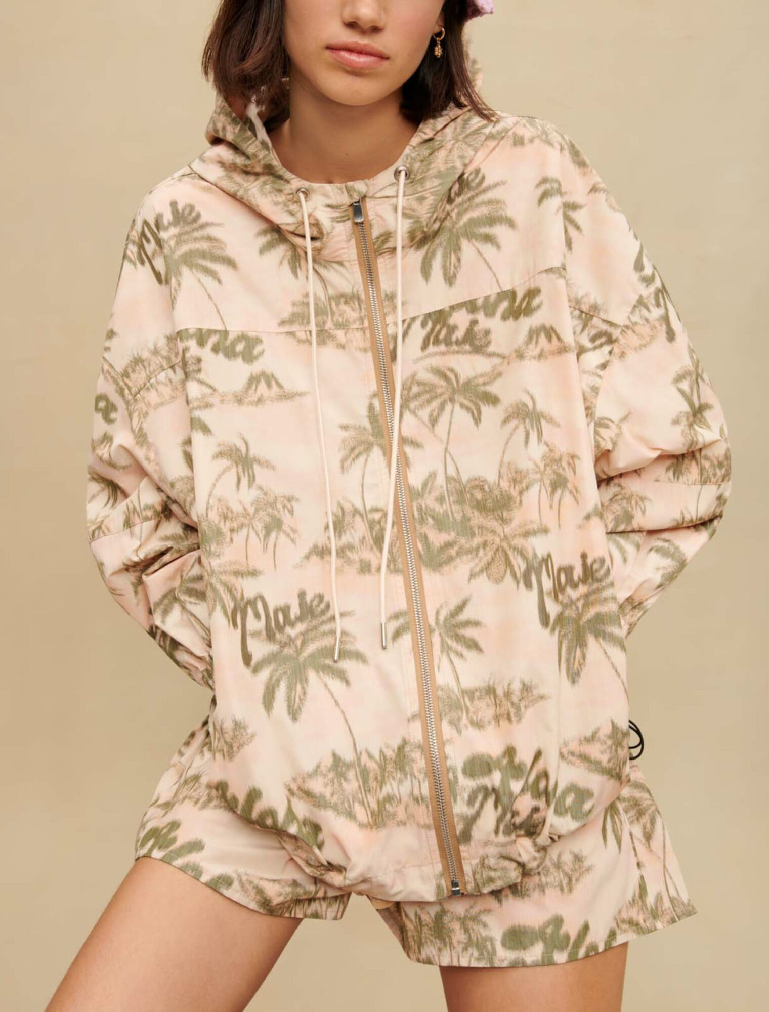 Palm-tree print jacket