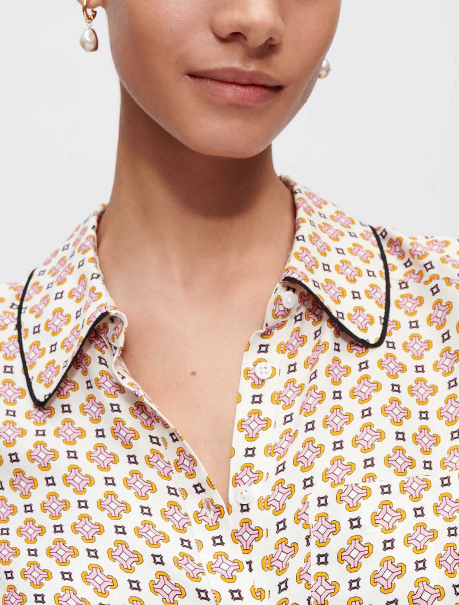 Printed viscose shirt