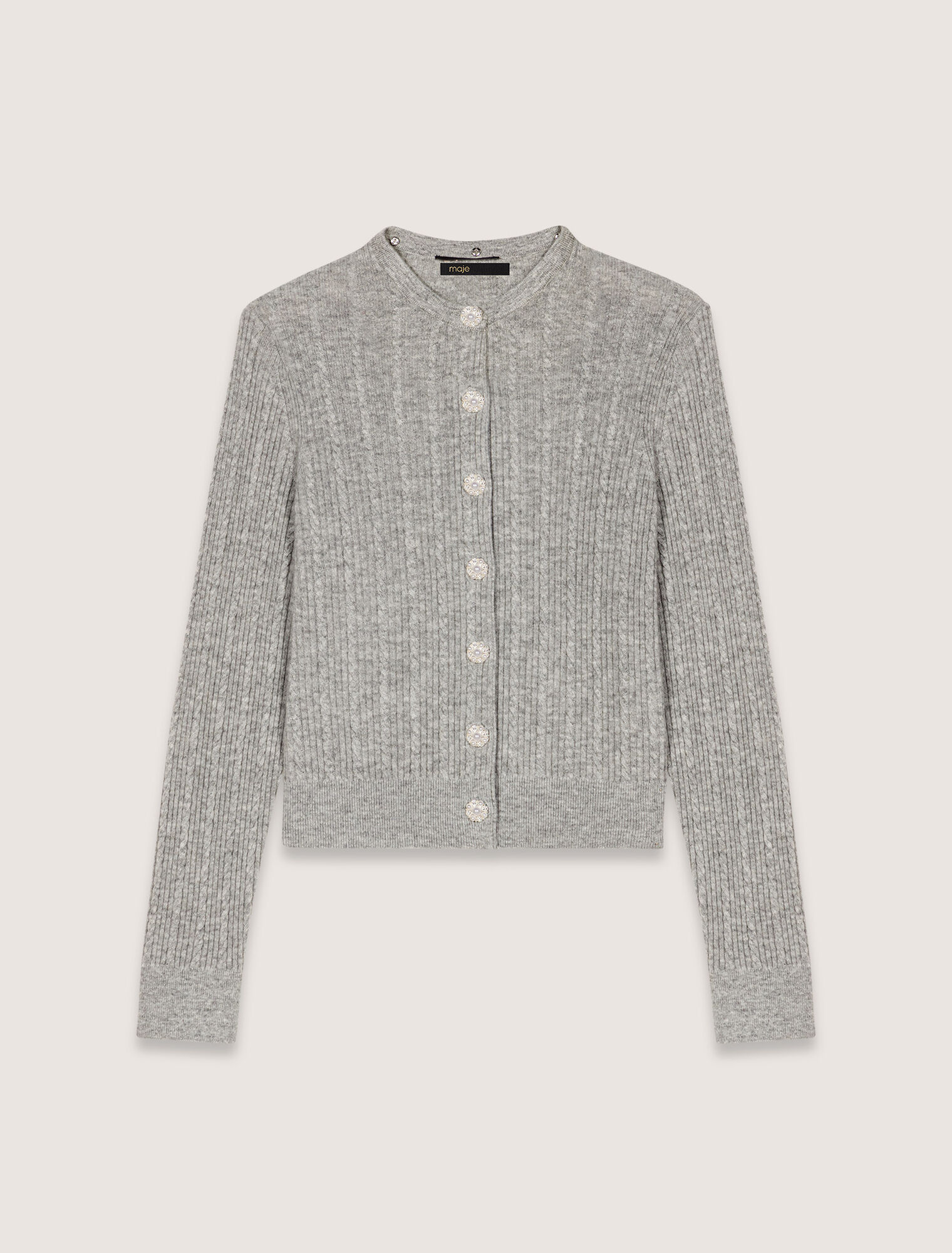 Cardigan with removable collar