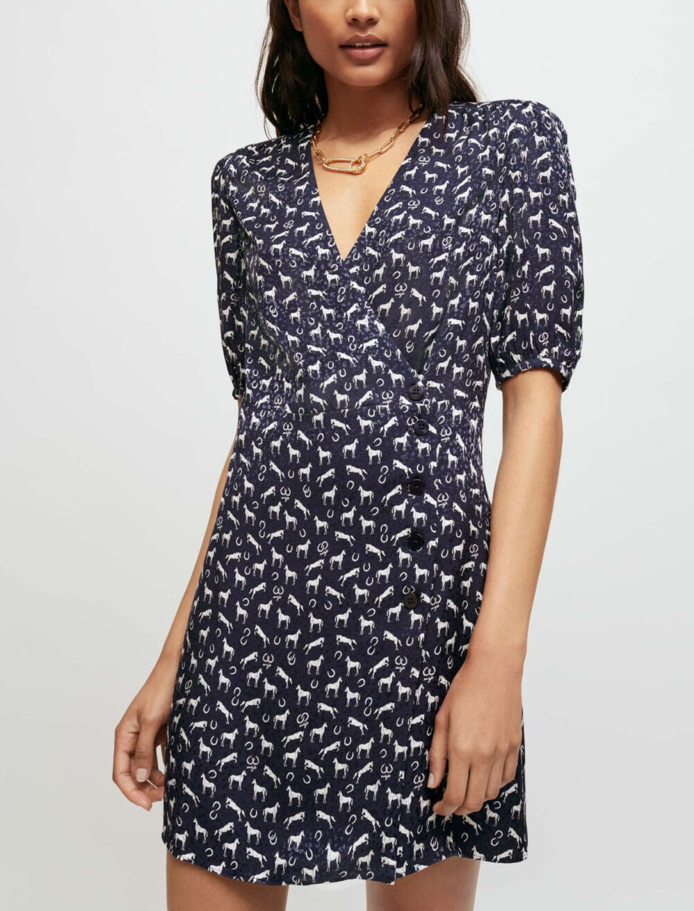Maje navy dress new arrivals