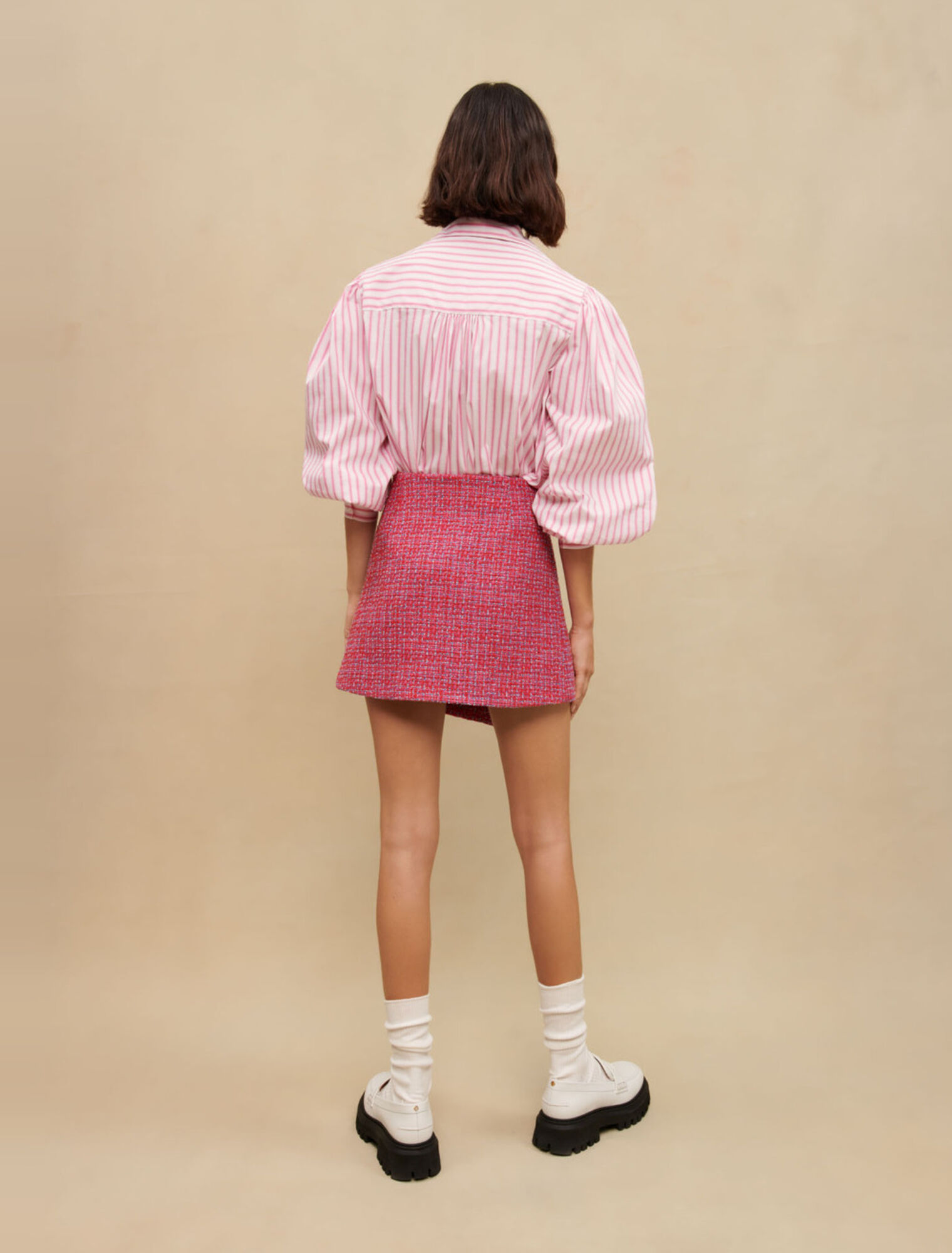 Tweed wrap skirt