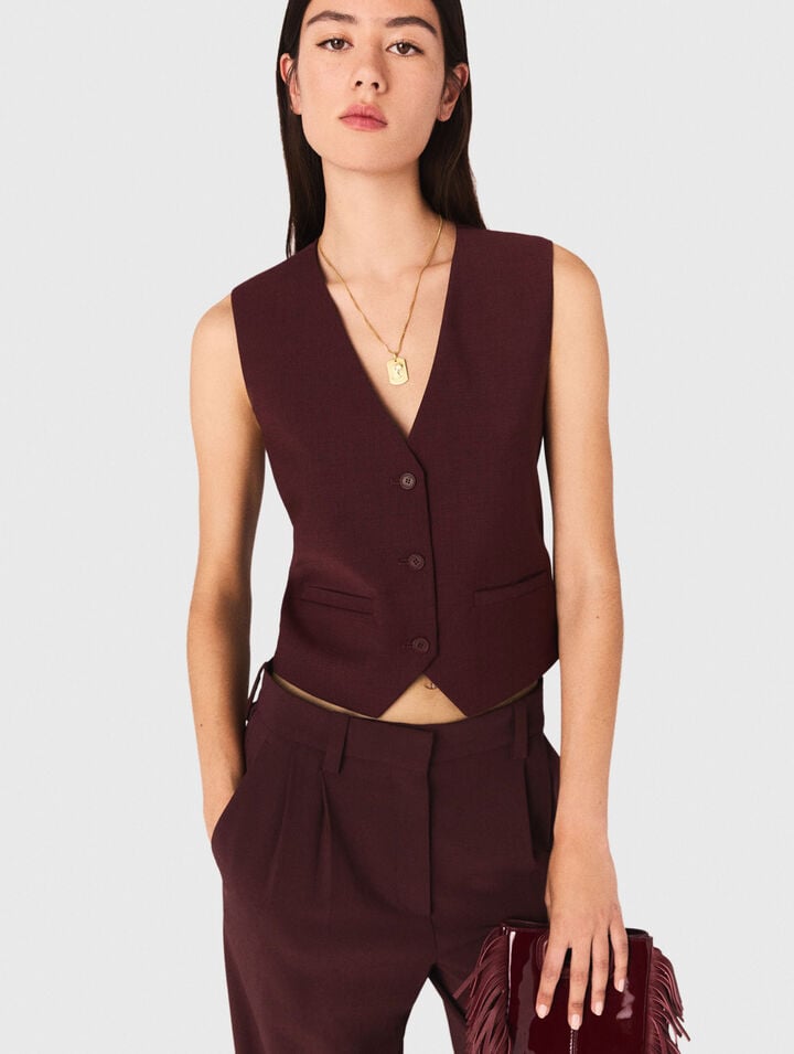 Tailored high-waisted suit trousers