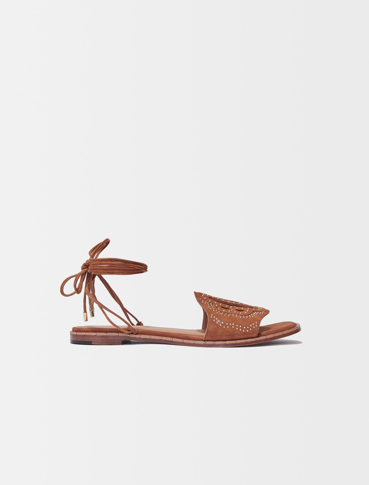 Flat studded sandals
