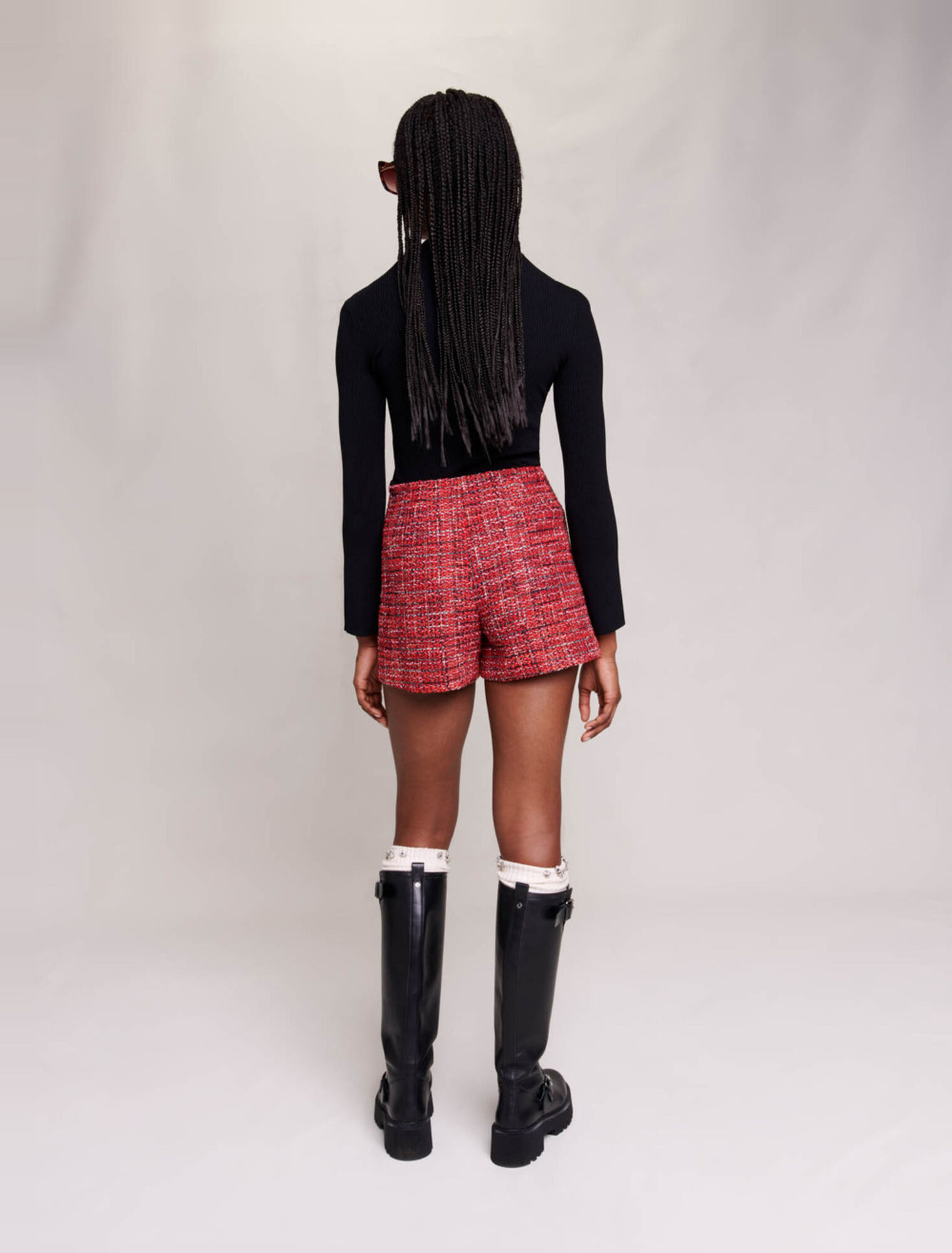 Shorts in tweed