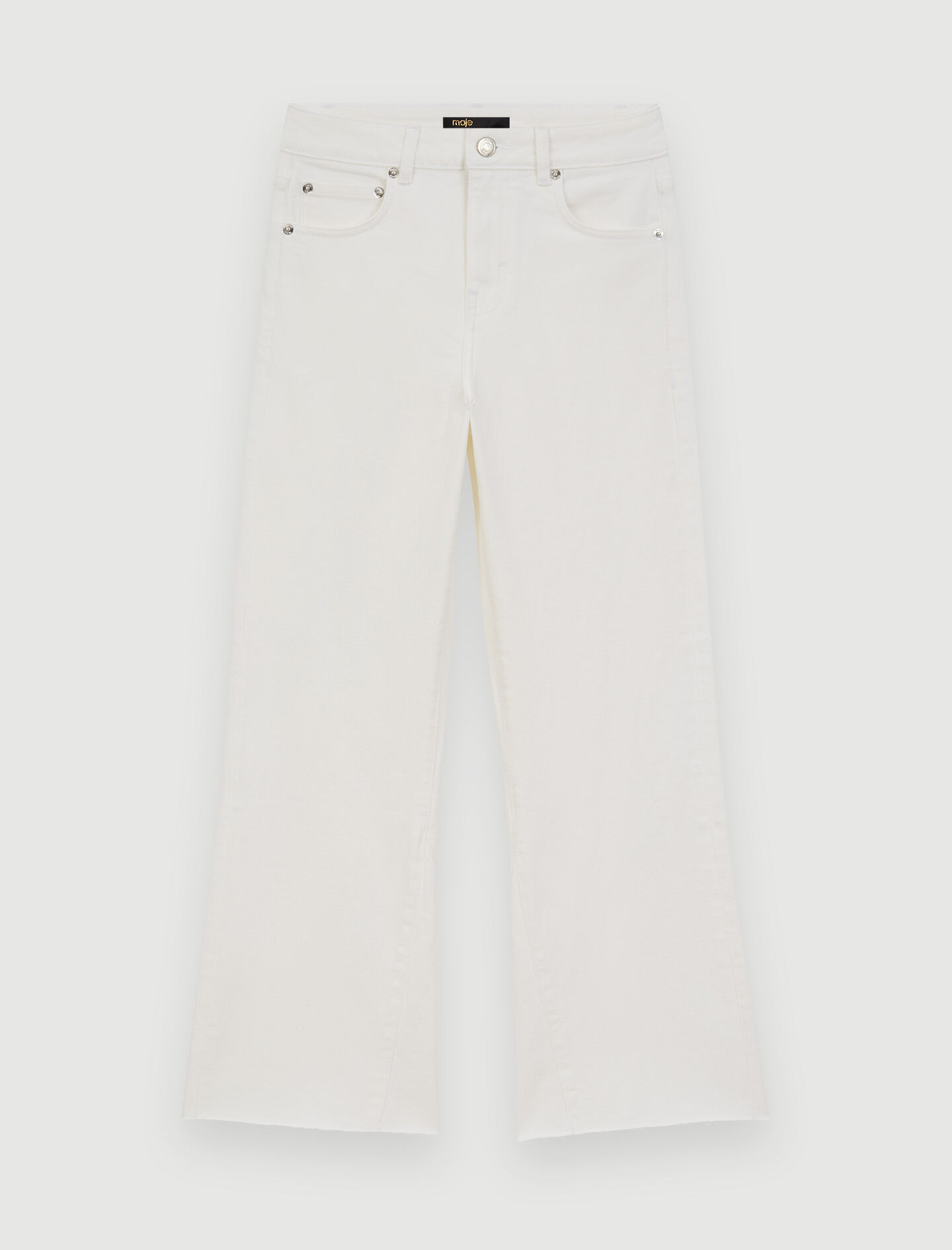 Wide-Leg Pants - White/navy blue striped - Ladies | H&M US