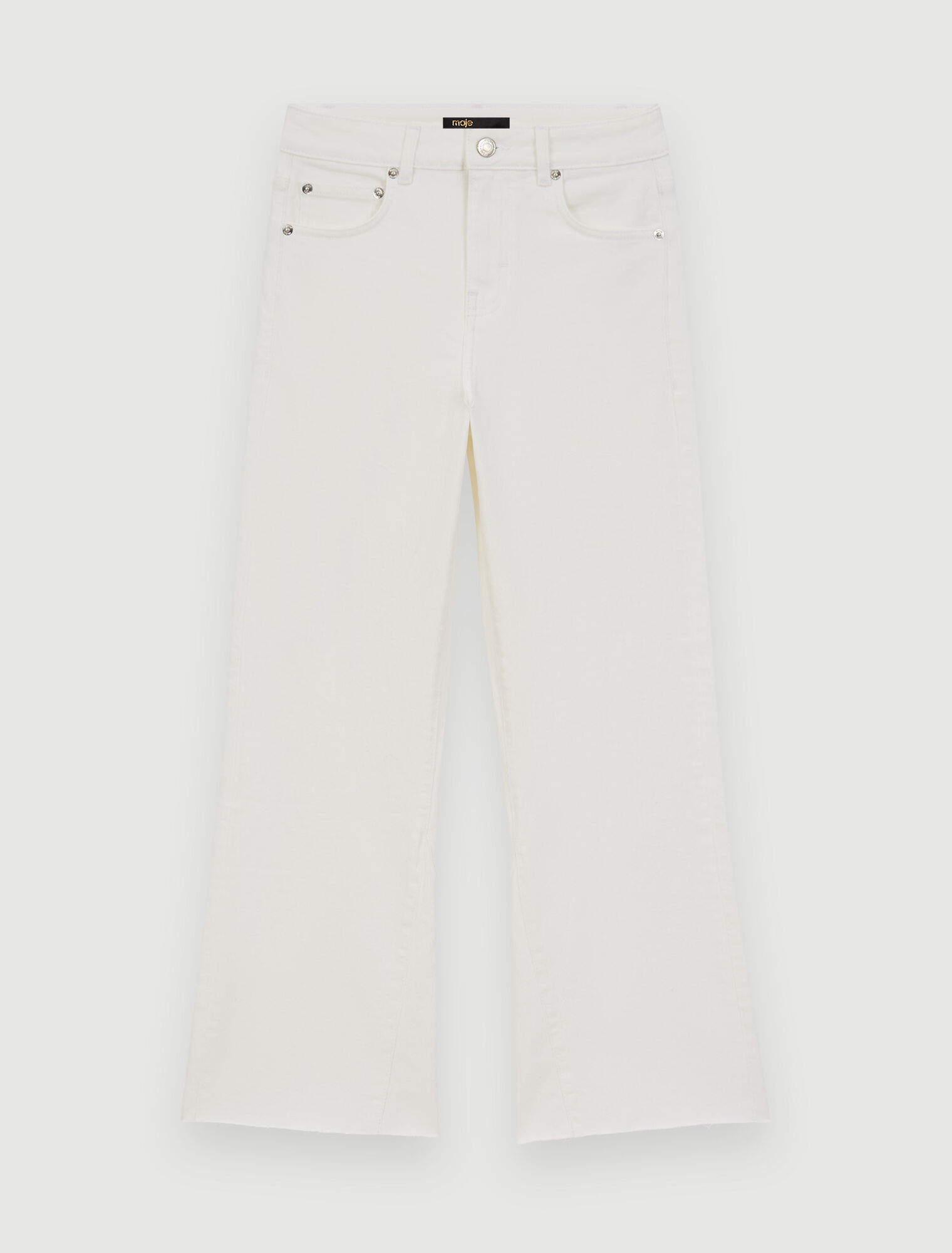 Straight white jeans