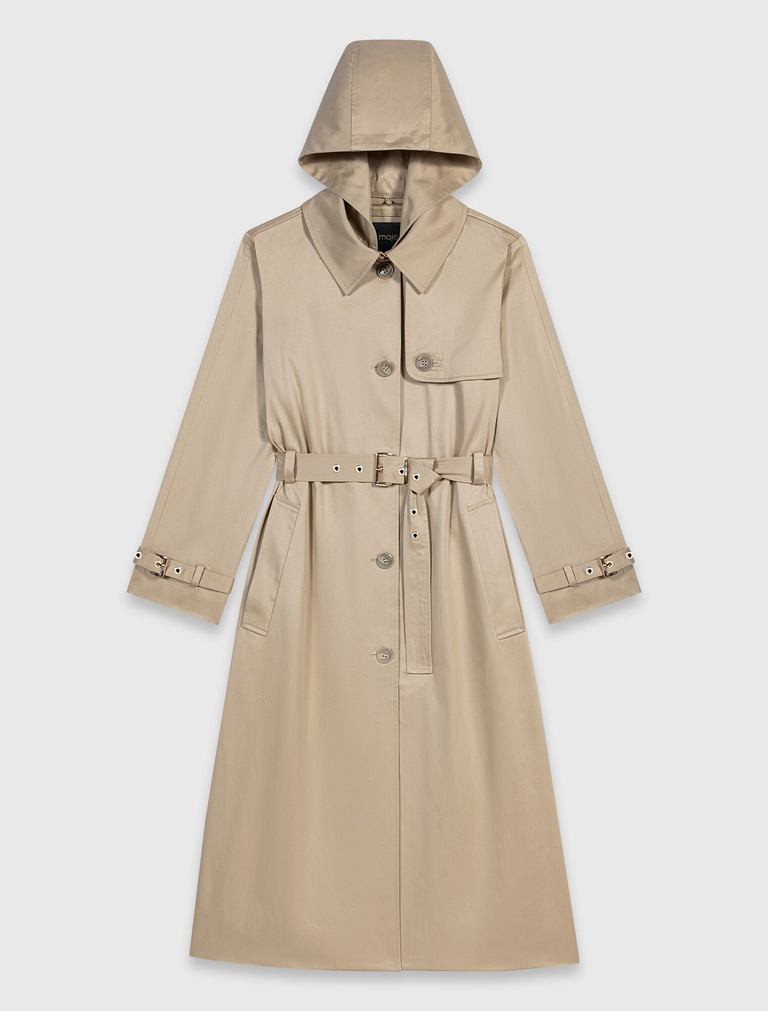 Trench with removable hood
