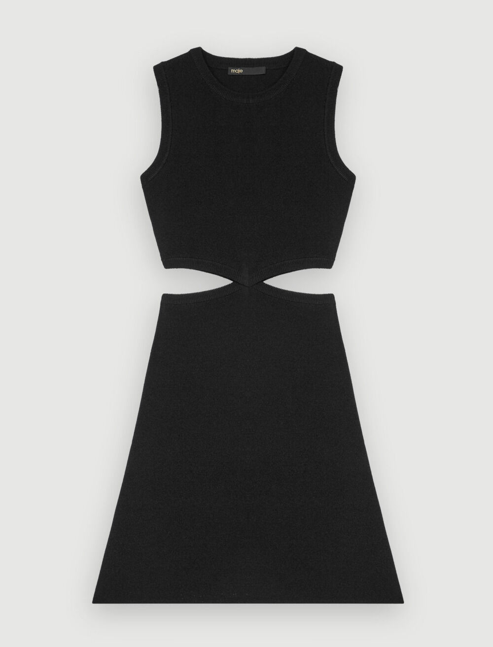 Open-waist mesh dress Black / Gray For Women | Maje