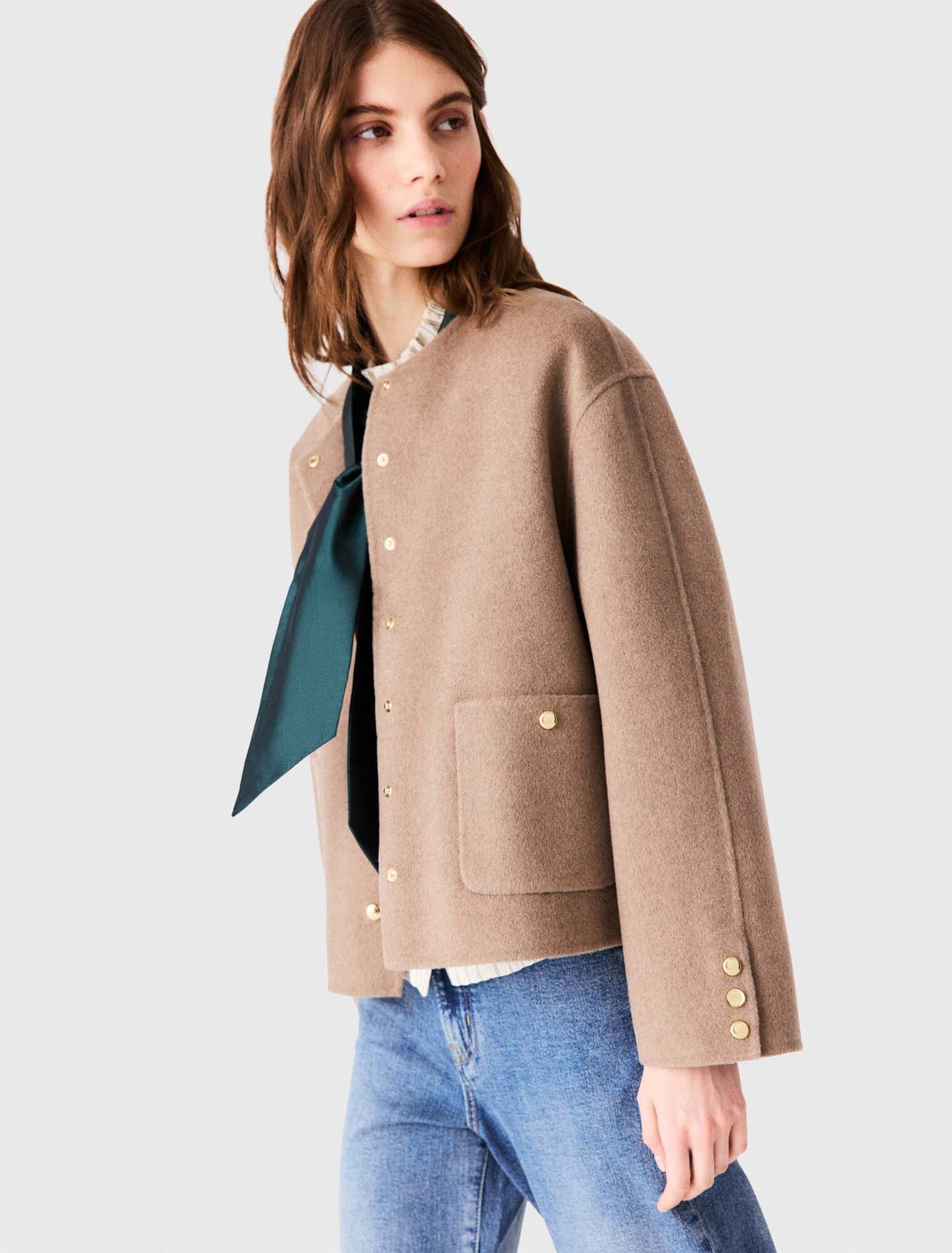 Short double-faced coat