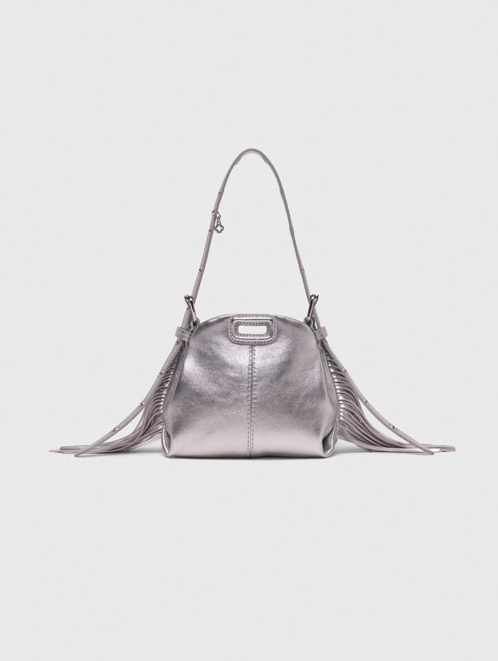 Metallic leather Miss M micro bag