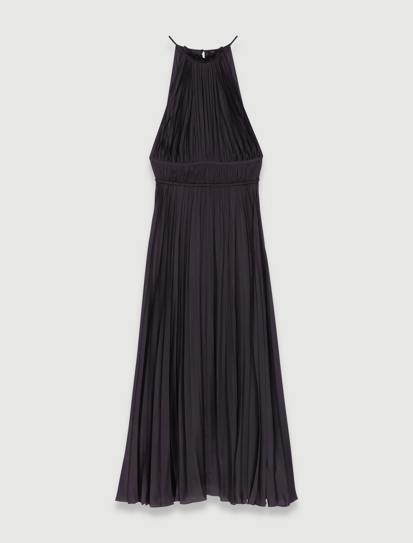 Majolica Pleated Chiffon Long Dress