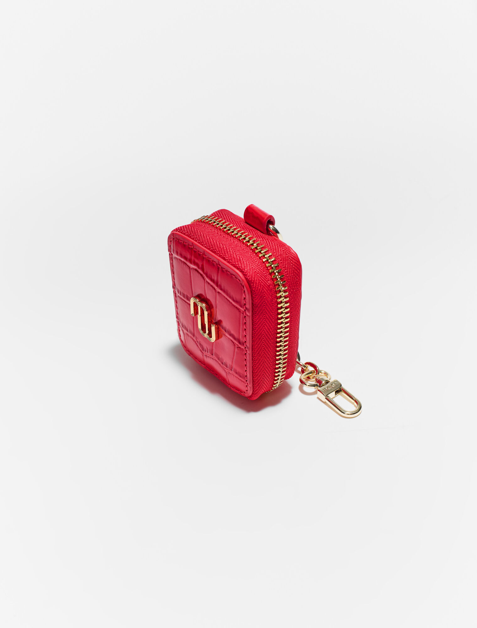 Embossed leather earphone case