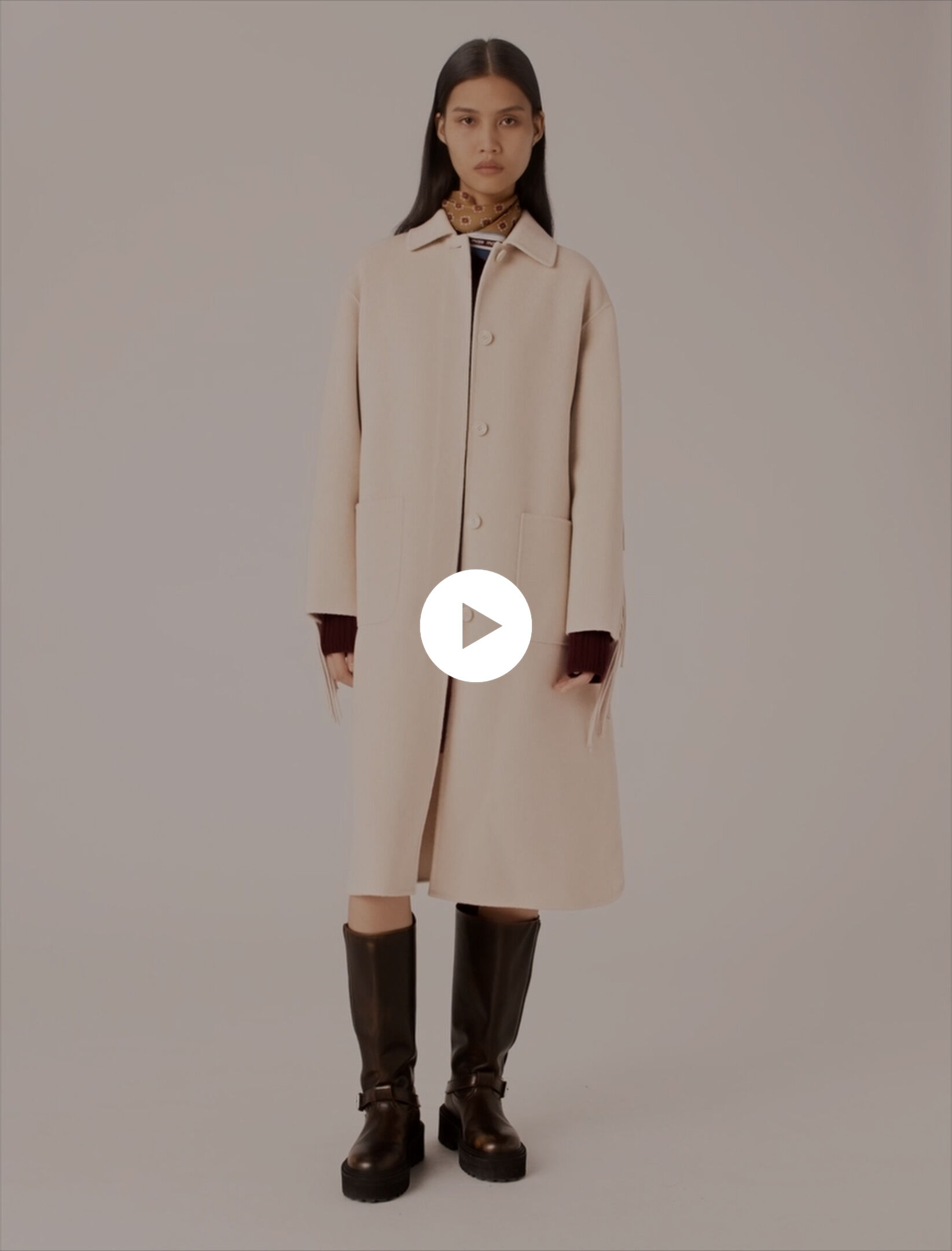 Long wool coat Natural For Women | Maje