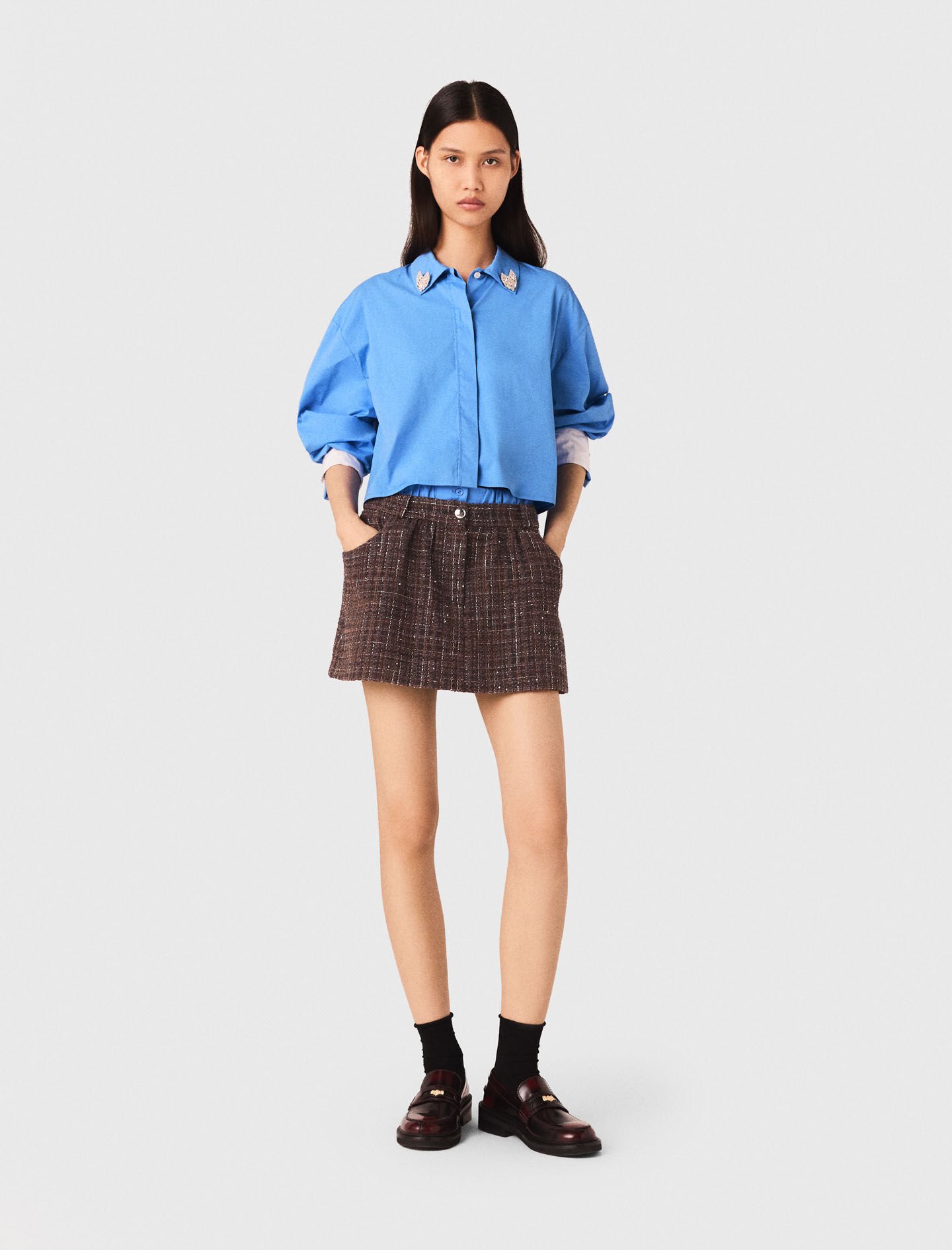 スカート M ANDMARY Mia check skirt AM1300 ANDMARY】Mia check skirt