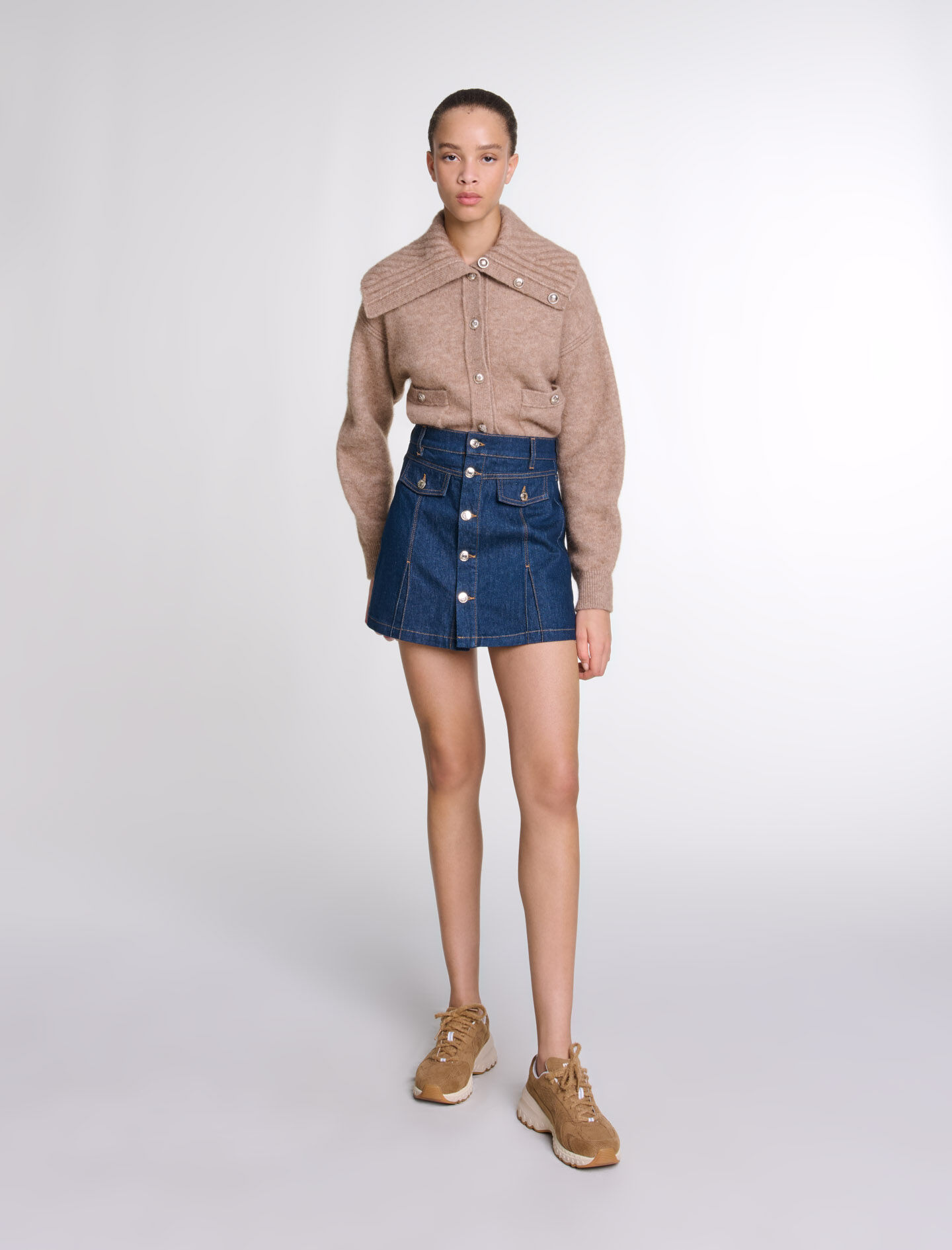 Denim skort Blue For Women | Maje