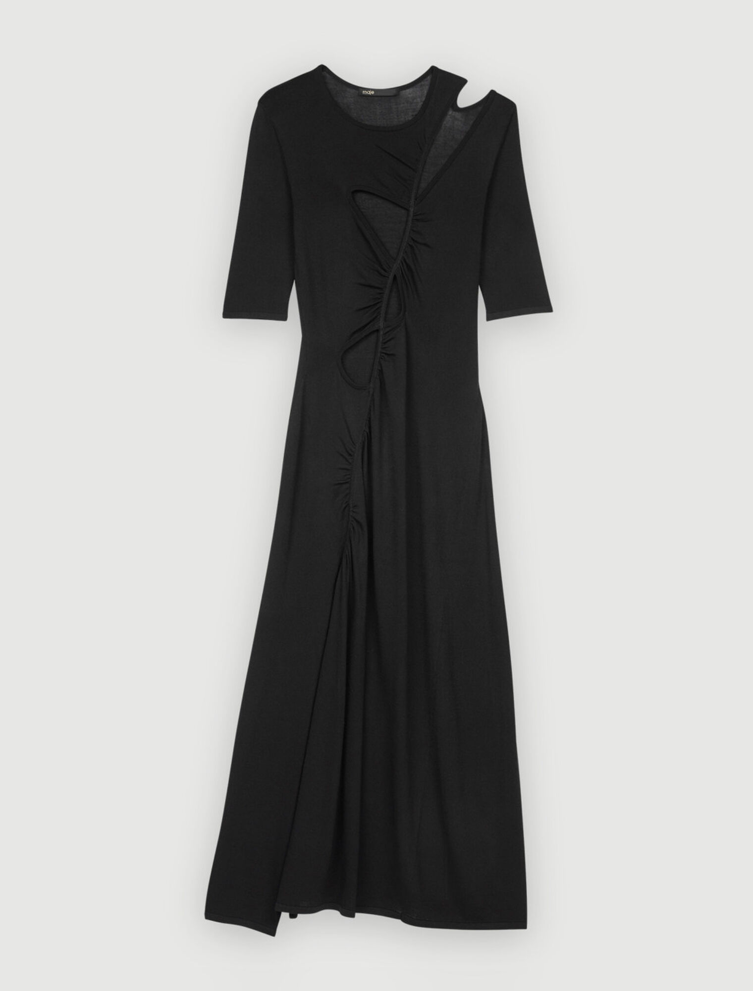 Stretch mesh dress with openings