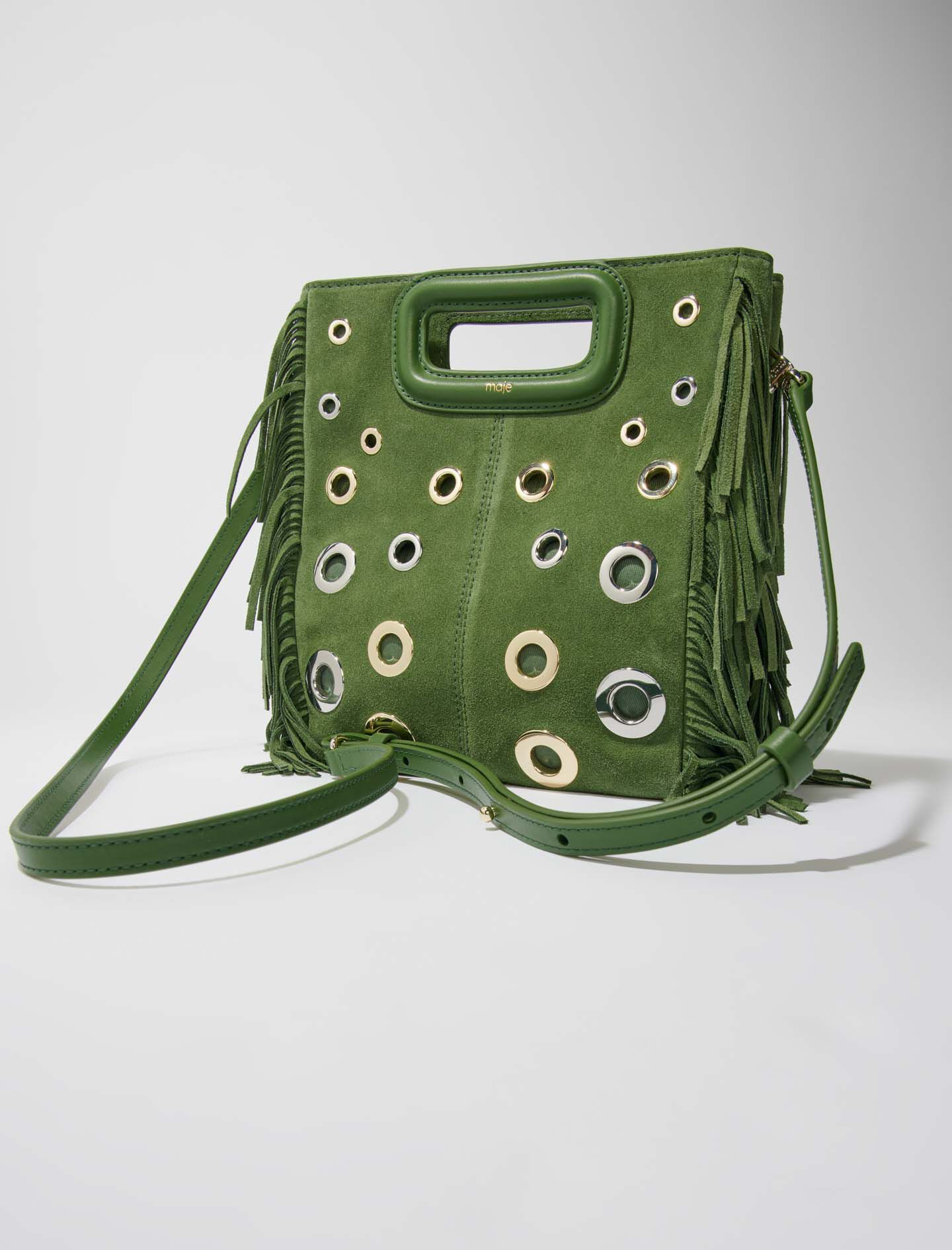 M bag in suede leather