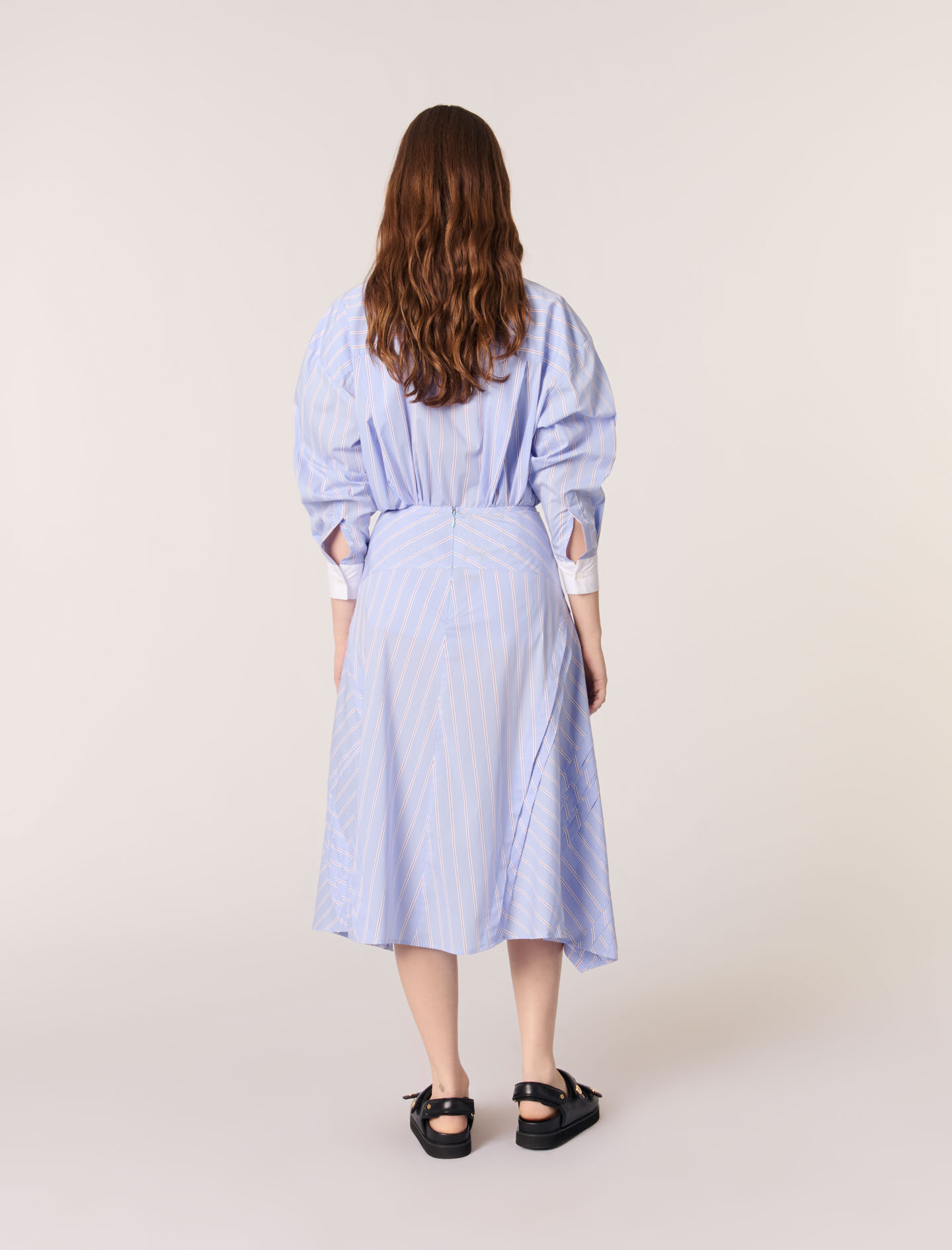 スカート COYSEIO : 25SS / 038 STRIPE SKIRT (2COLORS) Stripped Multi Rayon Crepe Elastic Waist Maxi Length Skirt
