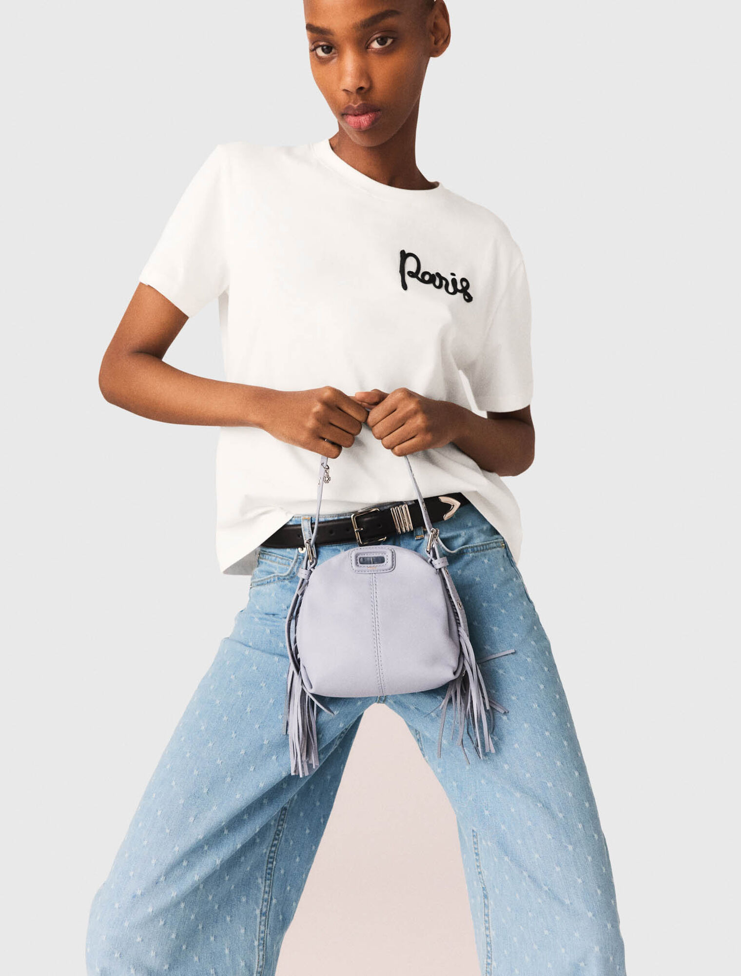 T-shirt with embroidered Paris logo