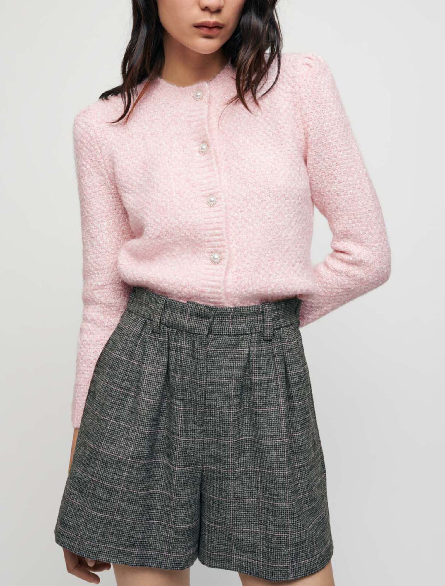 Flowing checked shorts