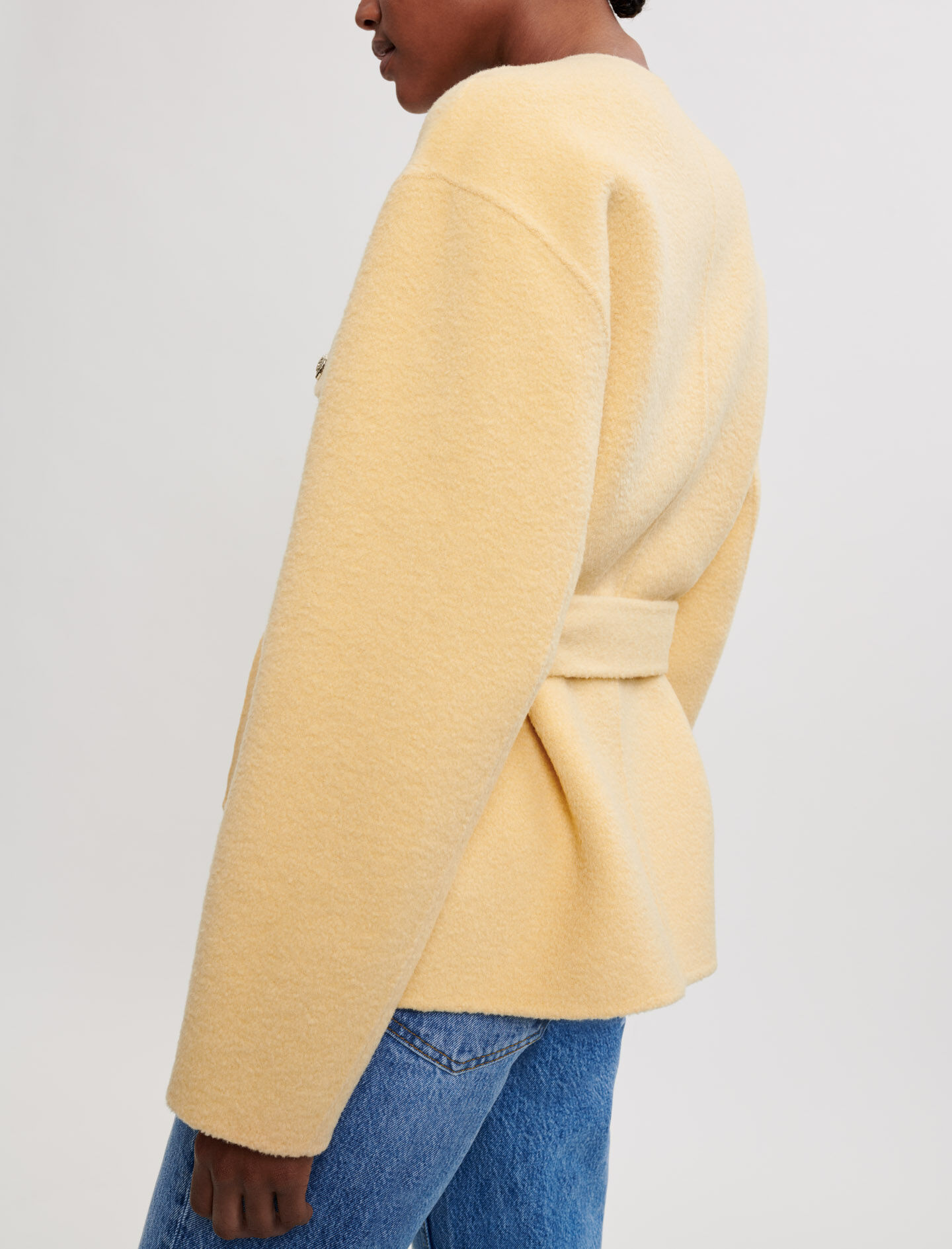 Belted double-faced coat
