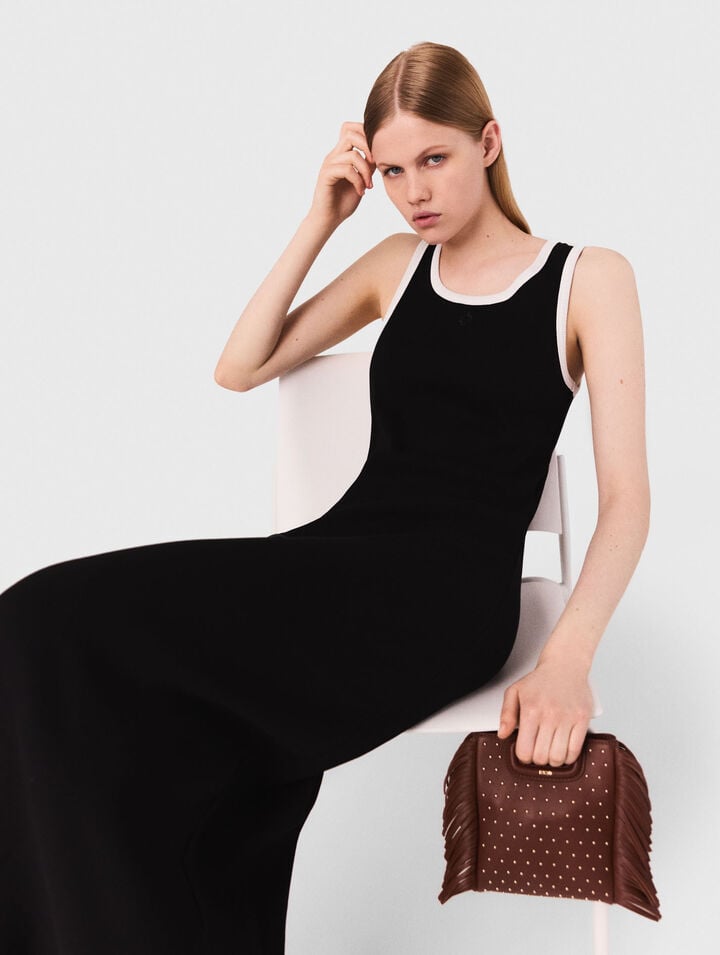Leather M mini bag with studs