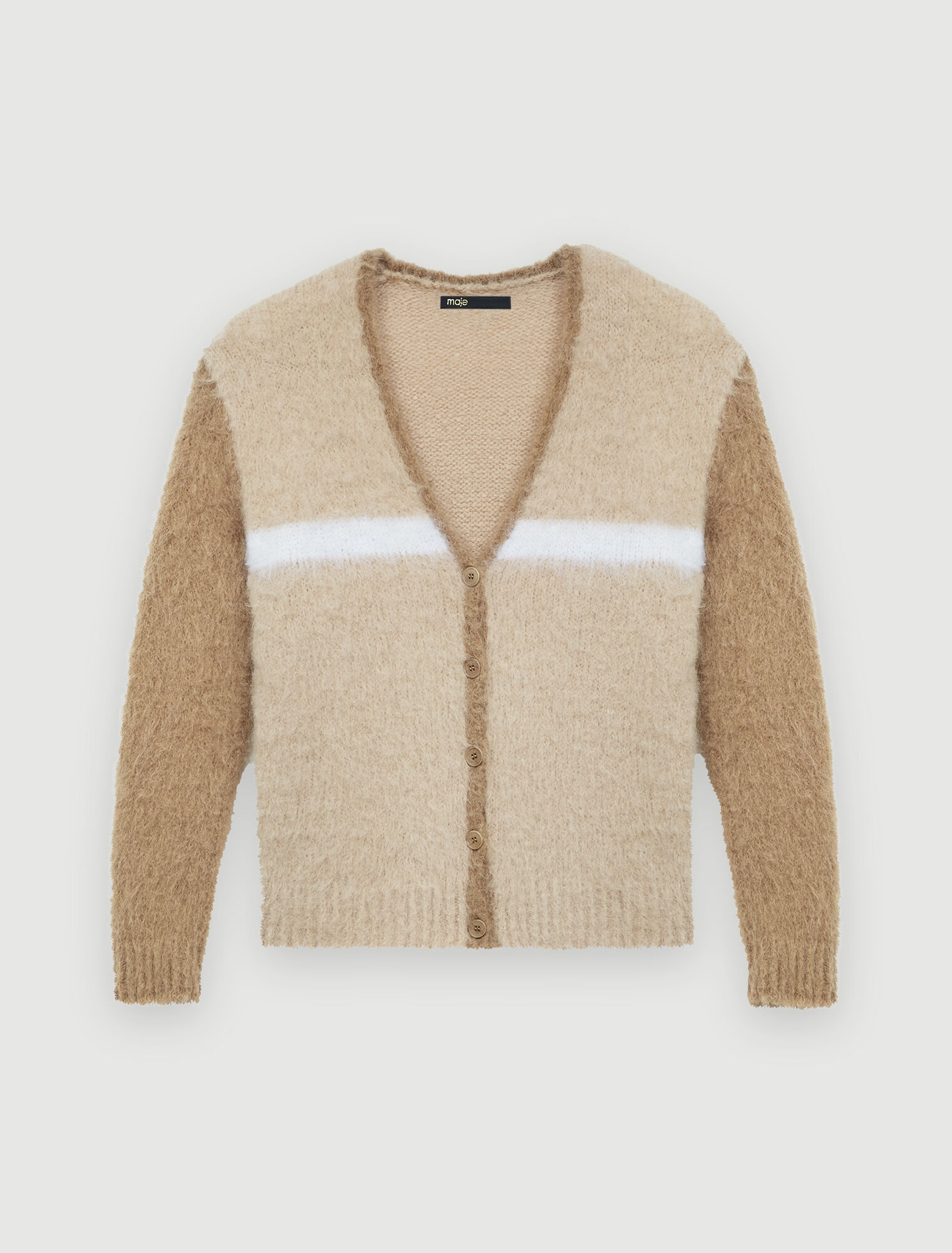 Brushed mohair cardigan
