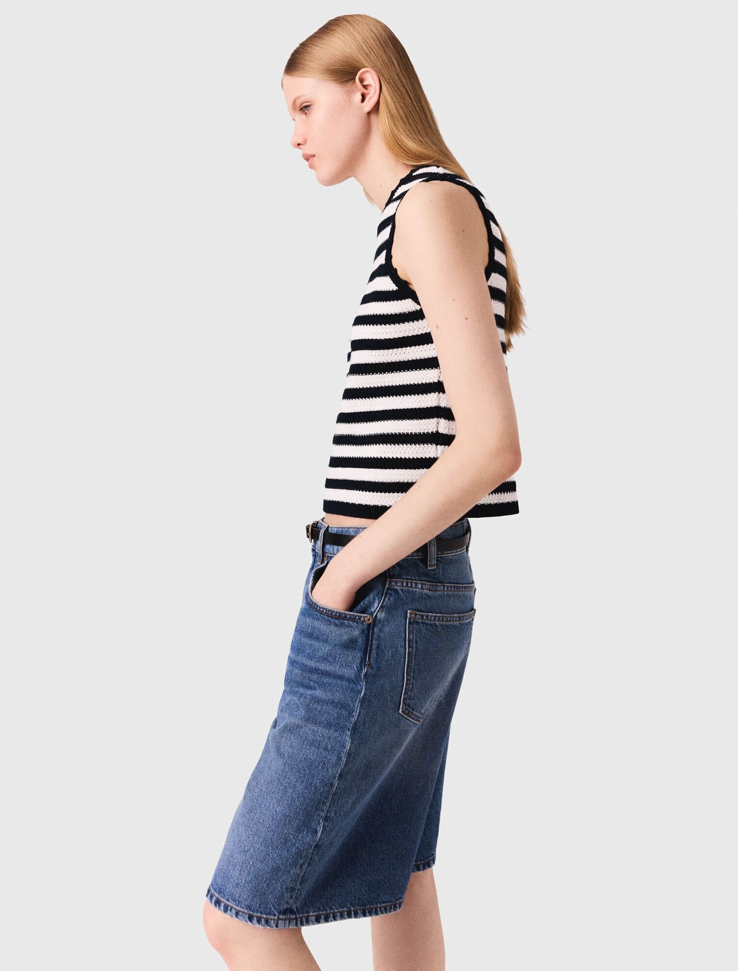 Denim Bermuda shorts