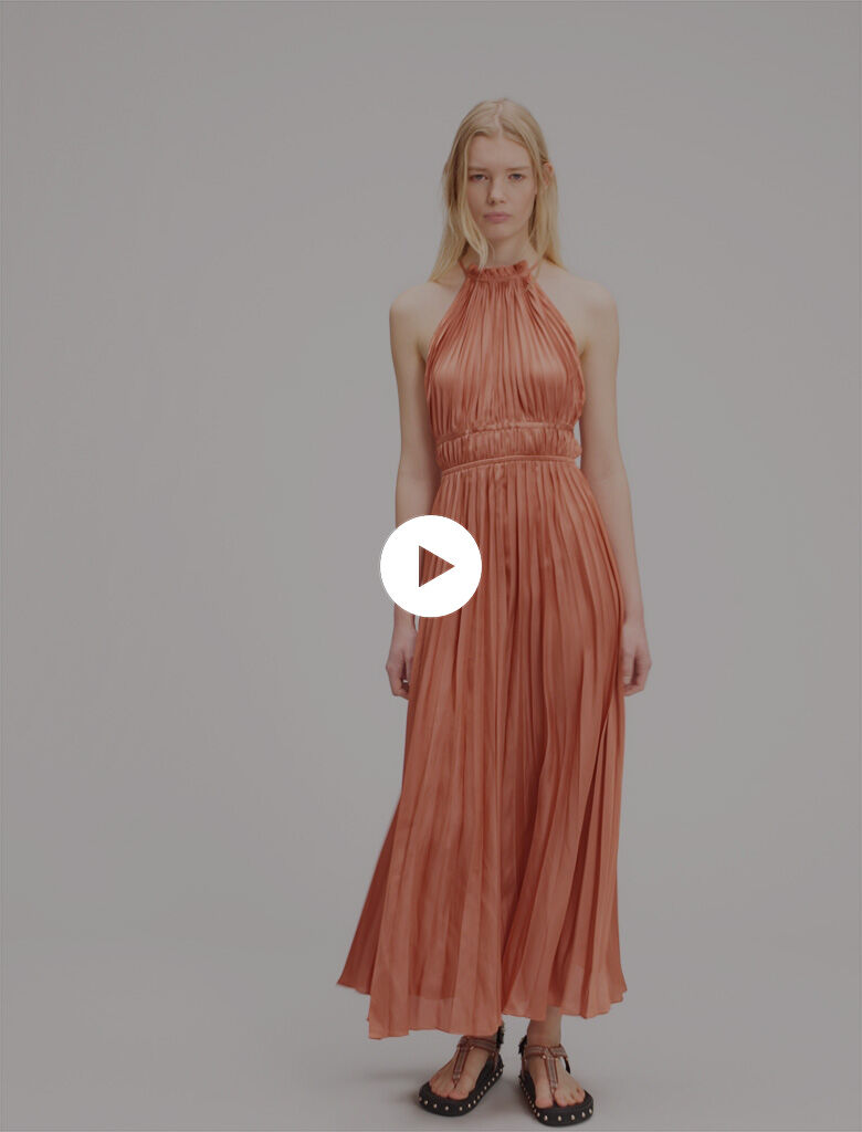 ワンピース Majolica Pleated Chiffon Long Dress Majolica Pleated Chiffon Long Dress