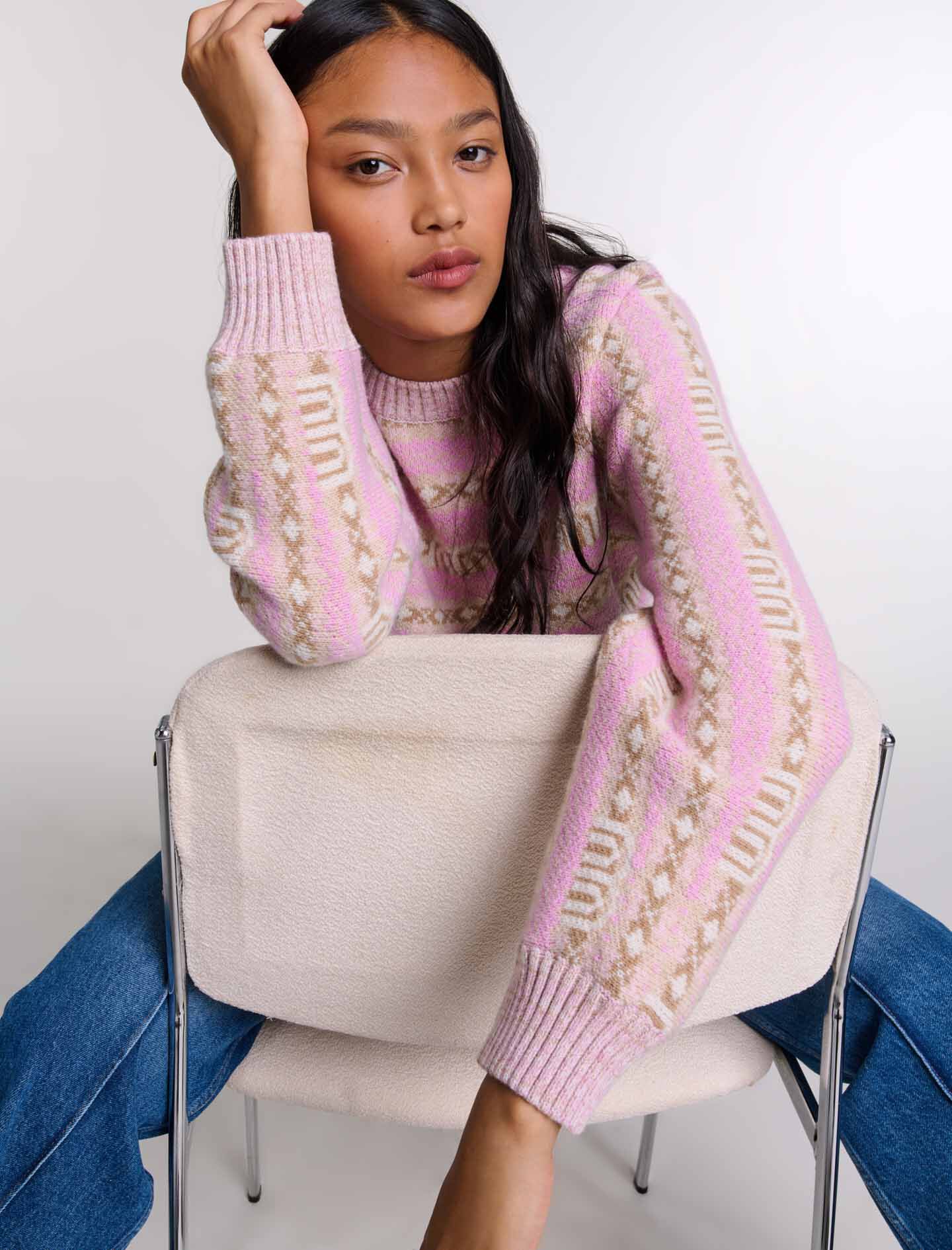 Jacquard jumper Multicolor For Women | Maje