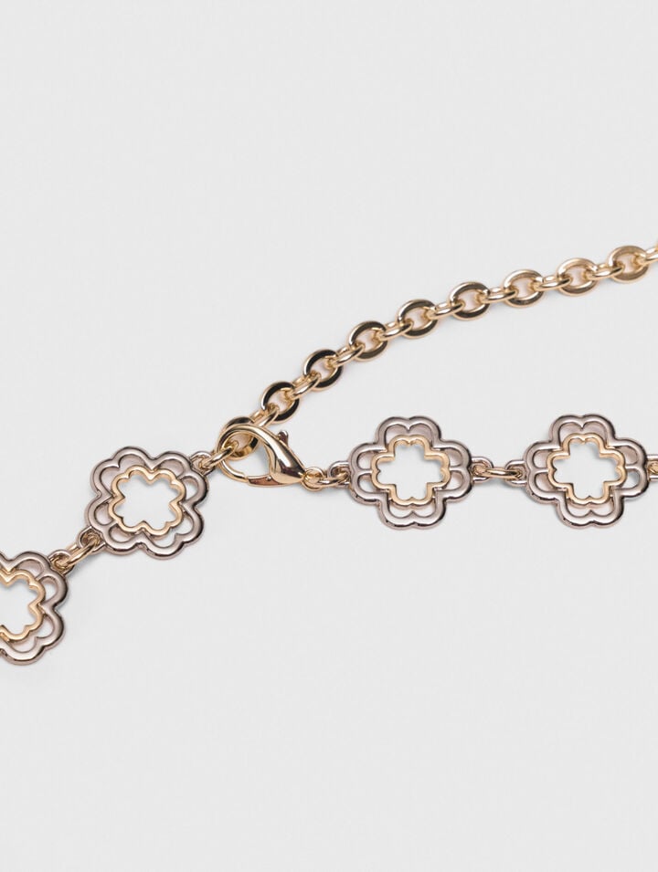 Two-tone Clover chain belt