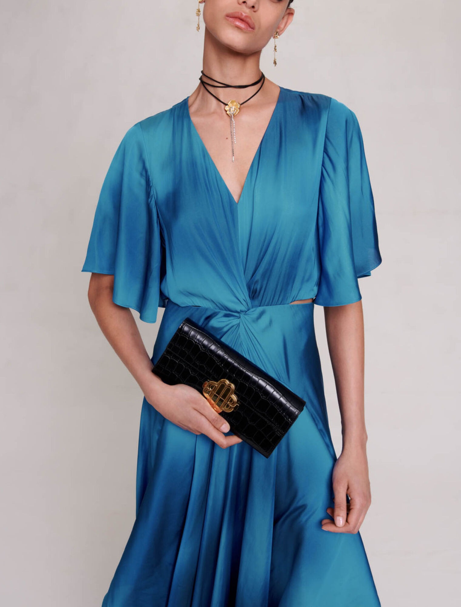 Satin-look maxi dress