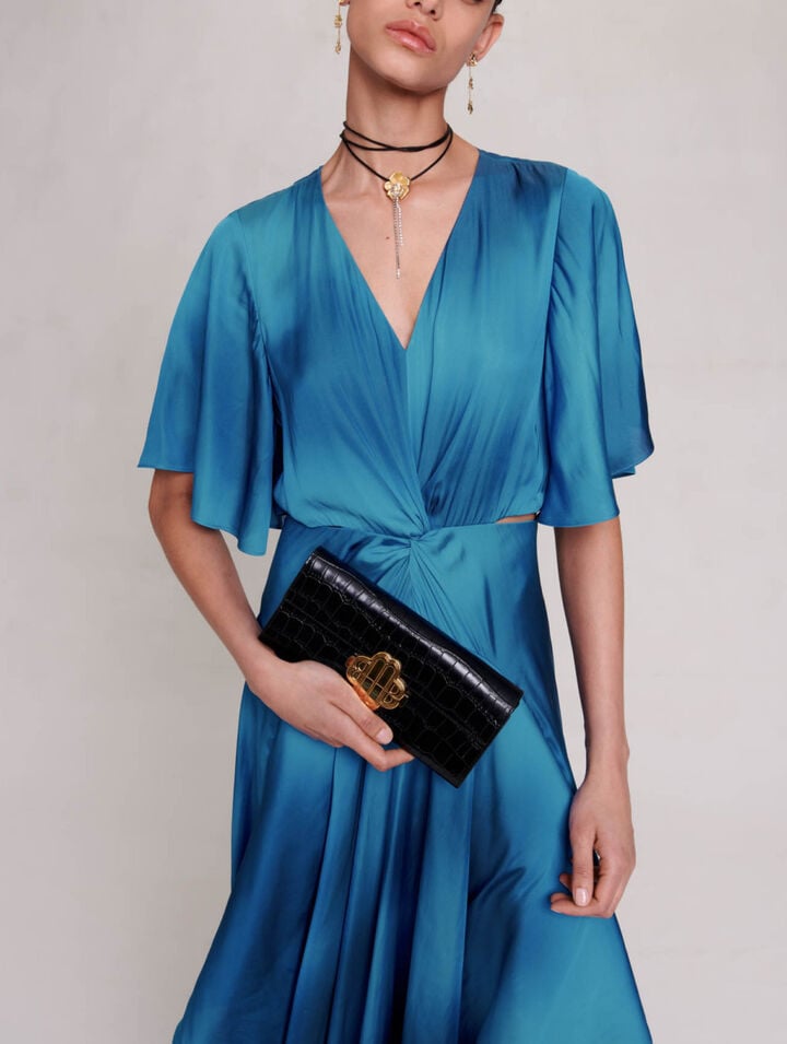 Satin-look maxi dress