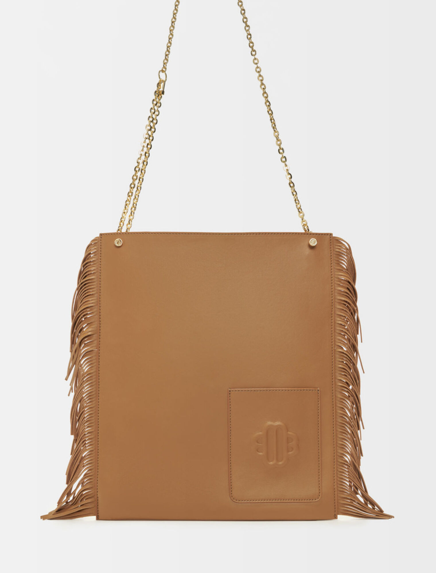 Clover fringed leather bag