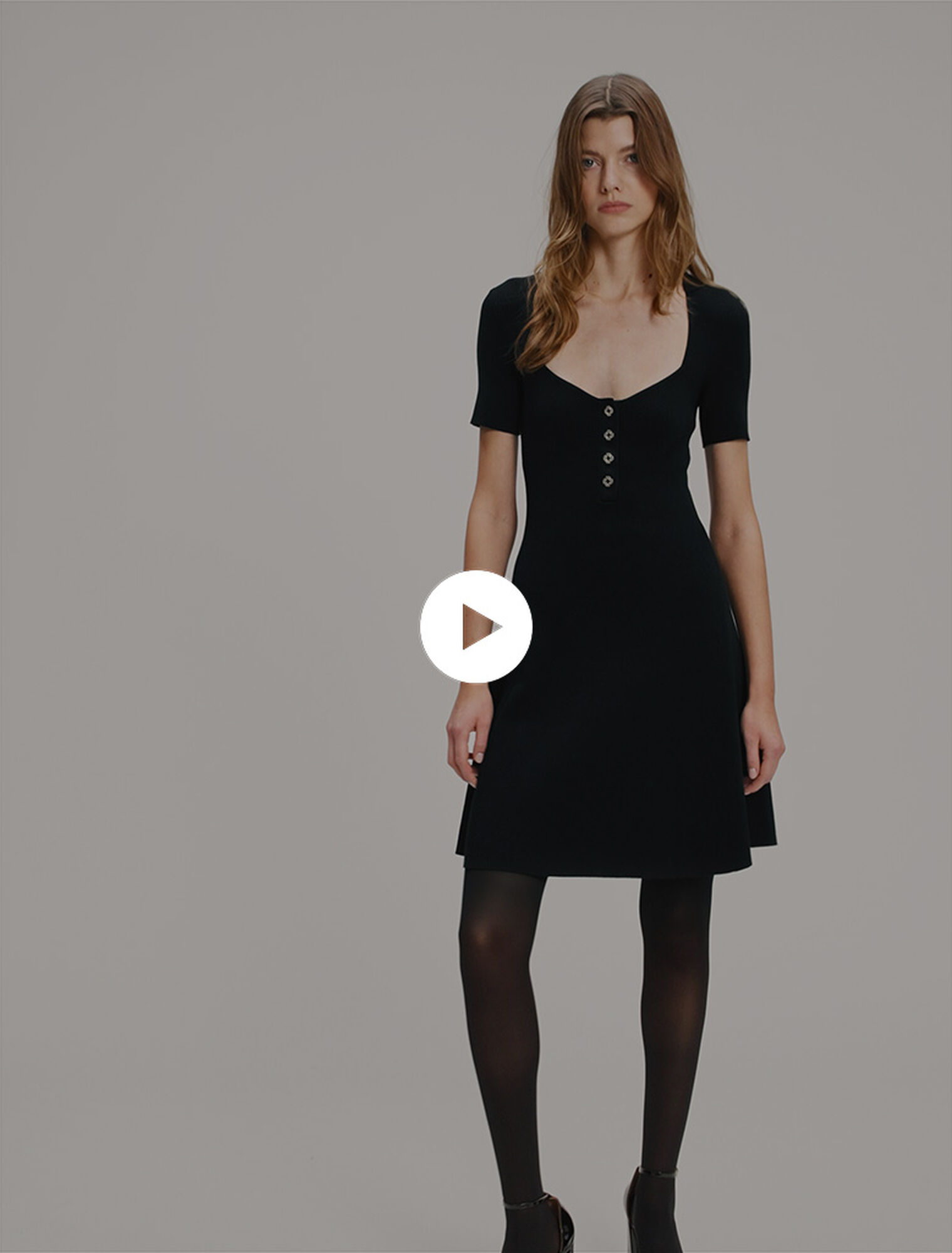 Rib knit mini dress