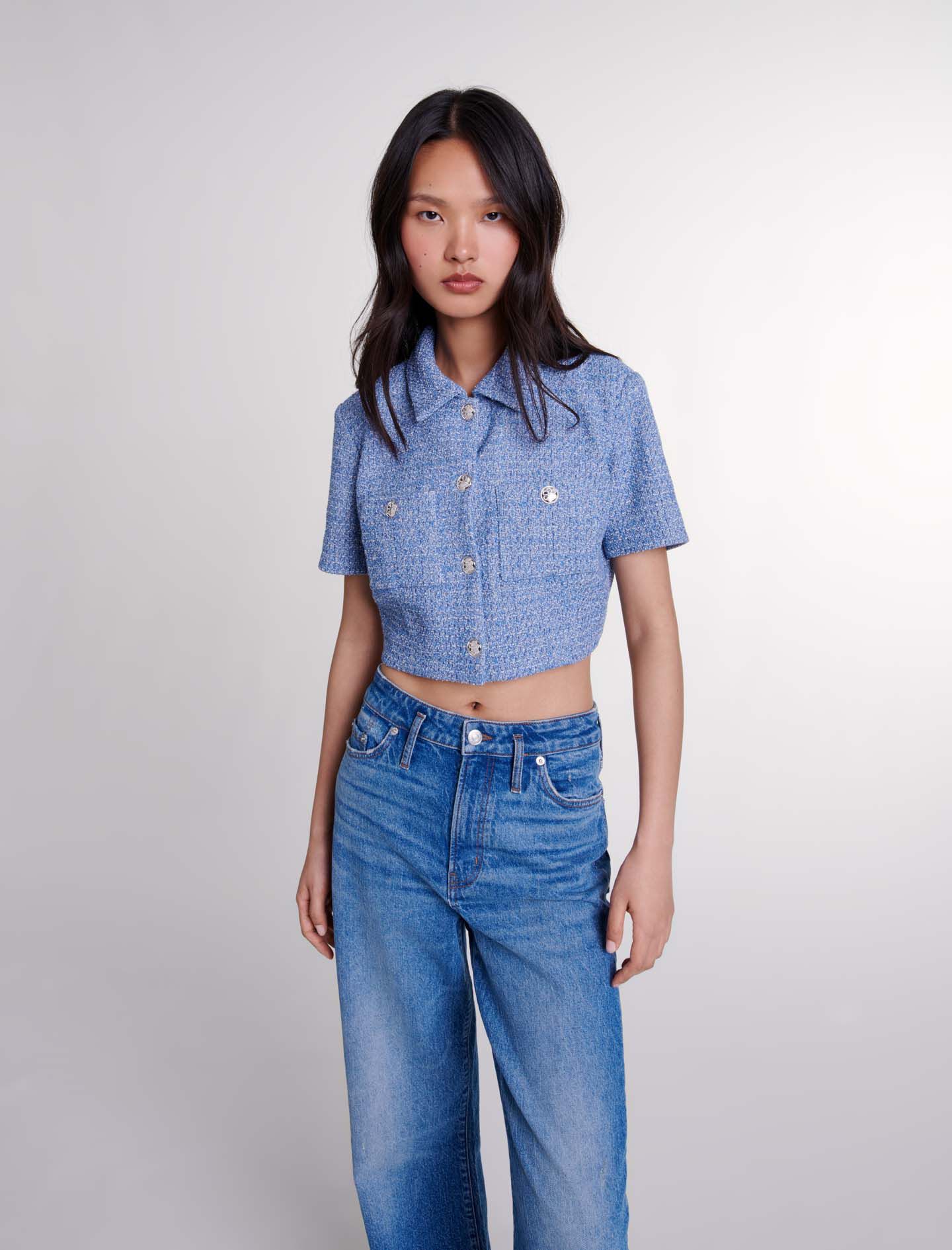 トップス ROSARY MOON 2way tweed top ROSARY MOON 2way tweed top