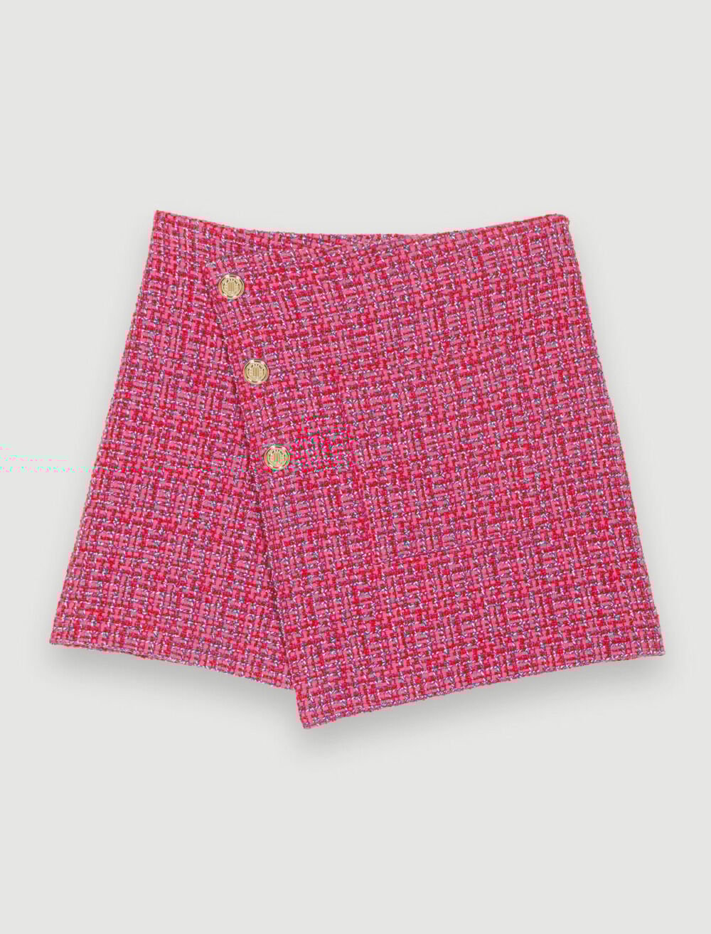 値引 Tweed wrap skirt Pink For Women | Maje スカート