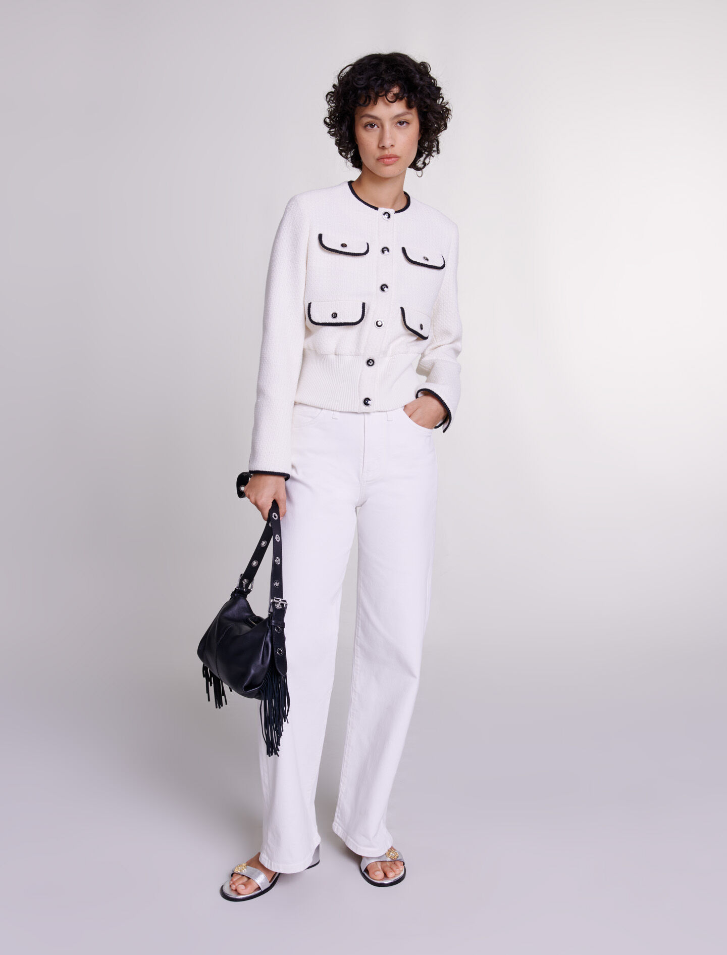 Maje white jacket shop