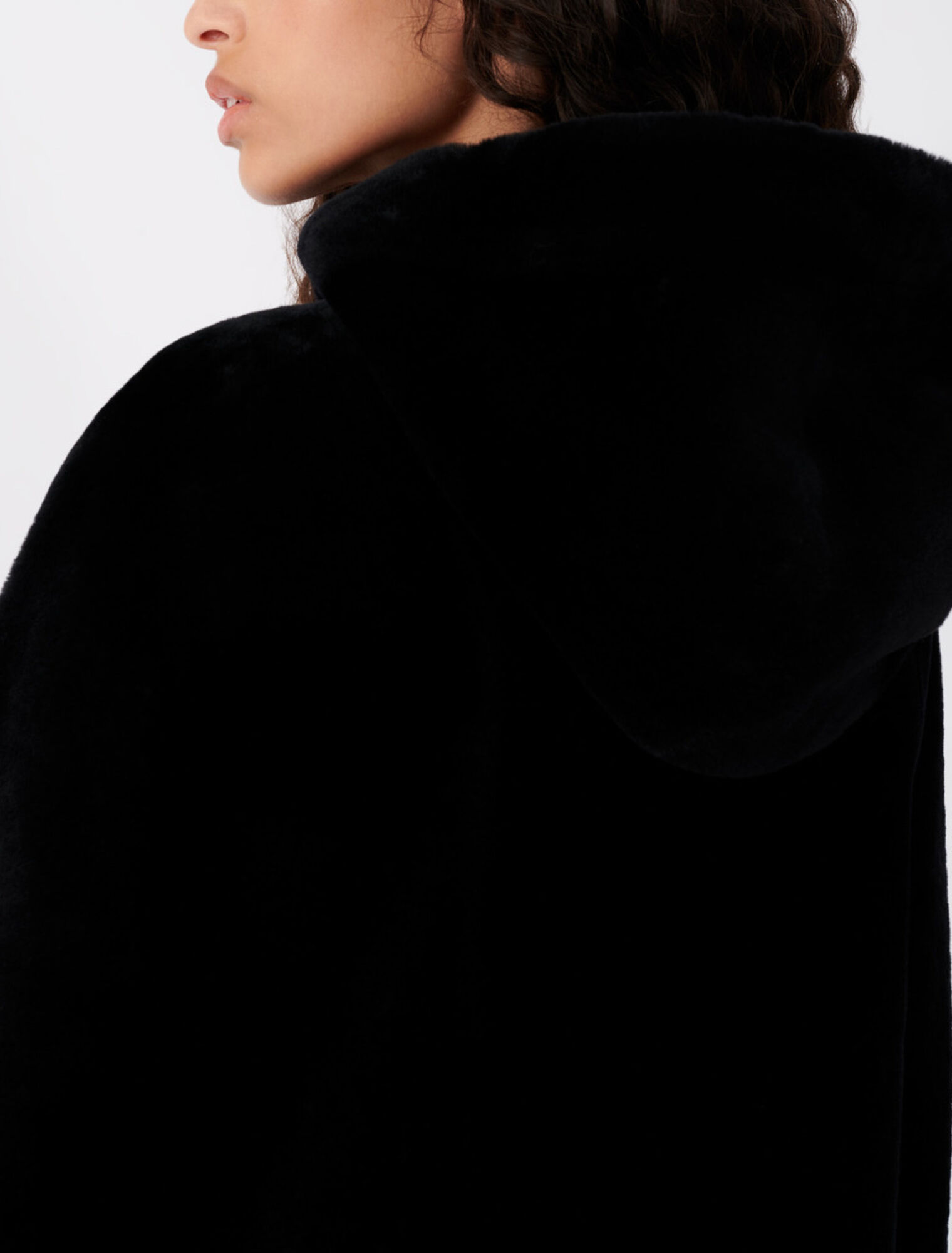 Reversible shearling coat 
