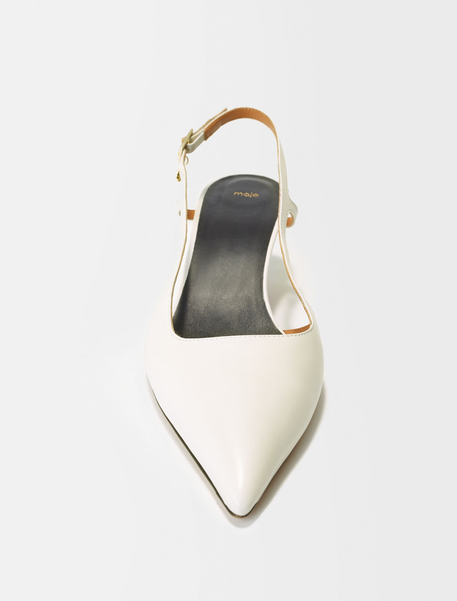Pointed-toe pumps with straps