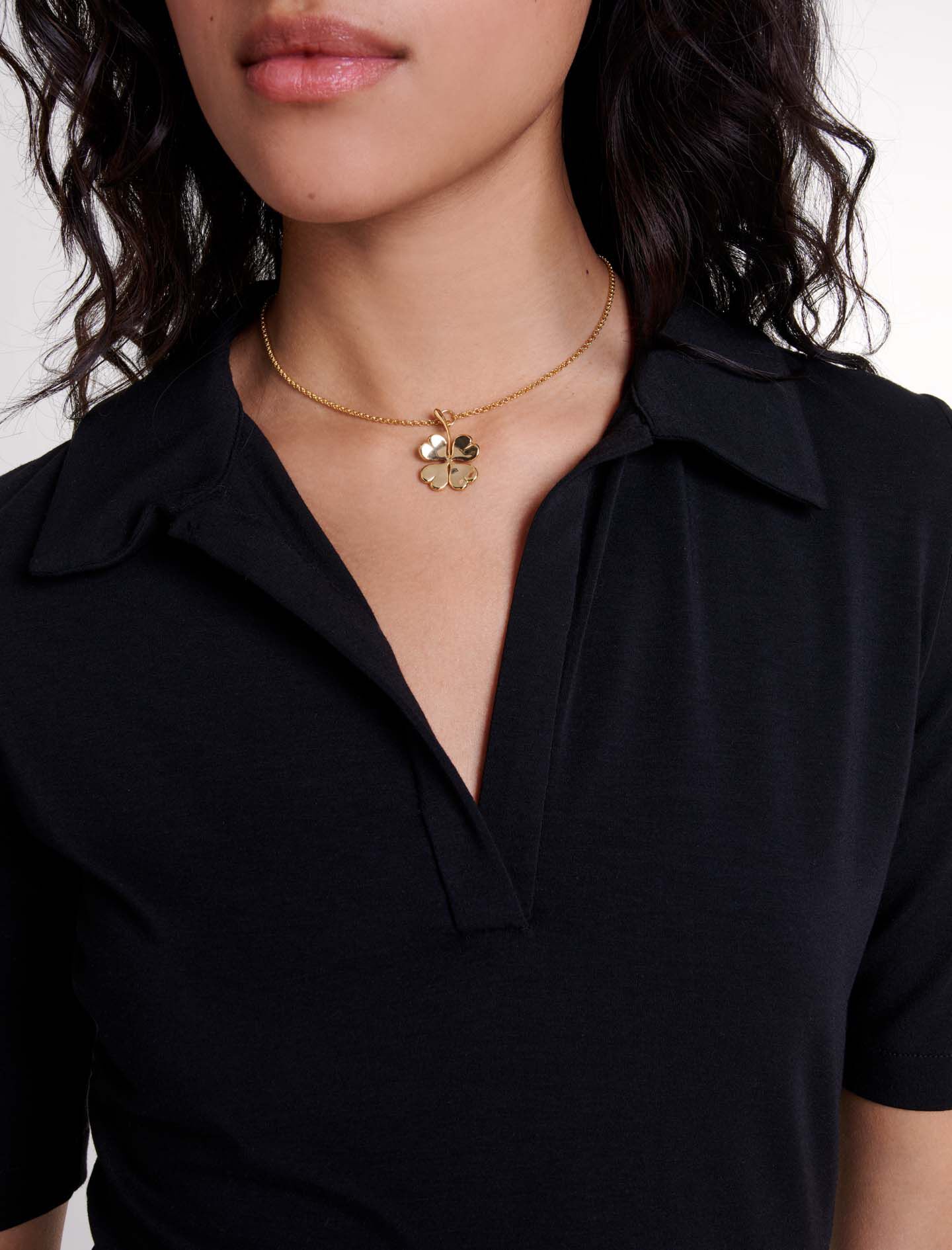 Clover necklace Denim - Jeans For Women | Maje Clover necklace Denim - Jeans For Women | Maje