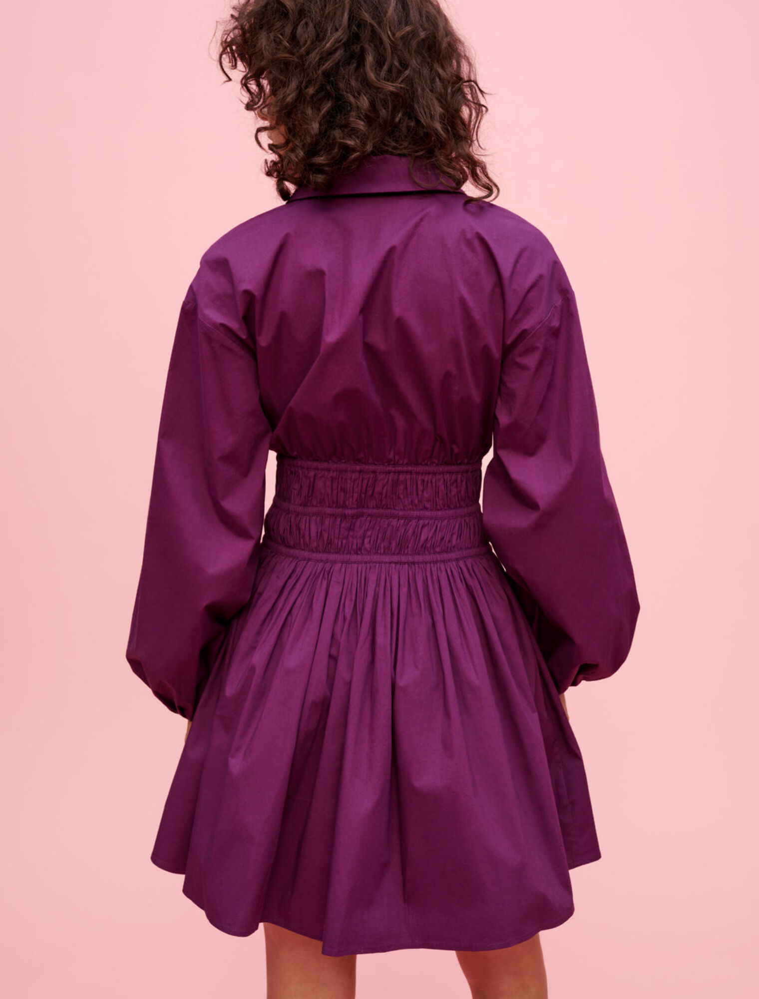 Cotton dress with smocked waist