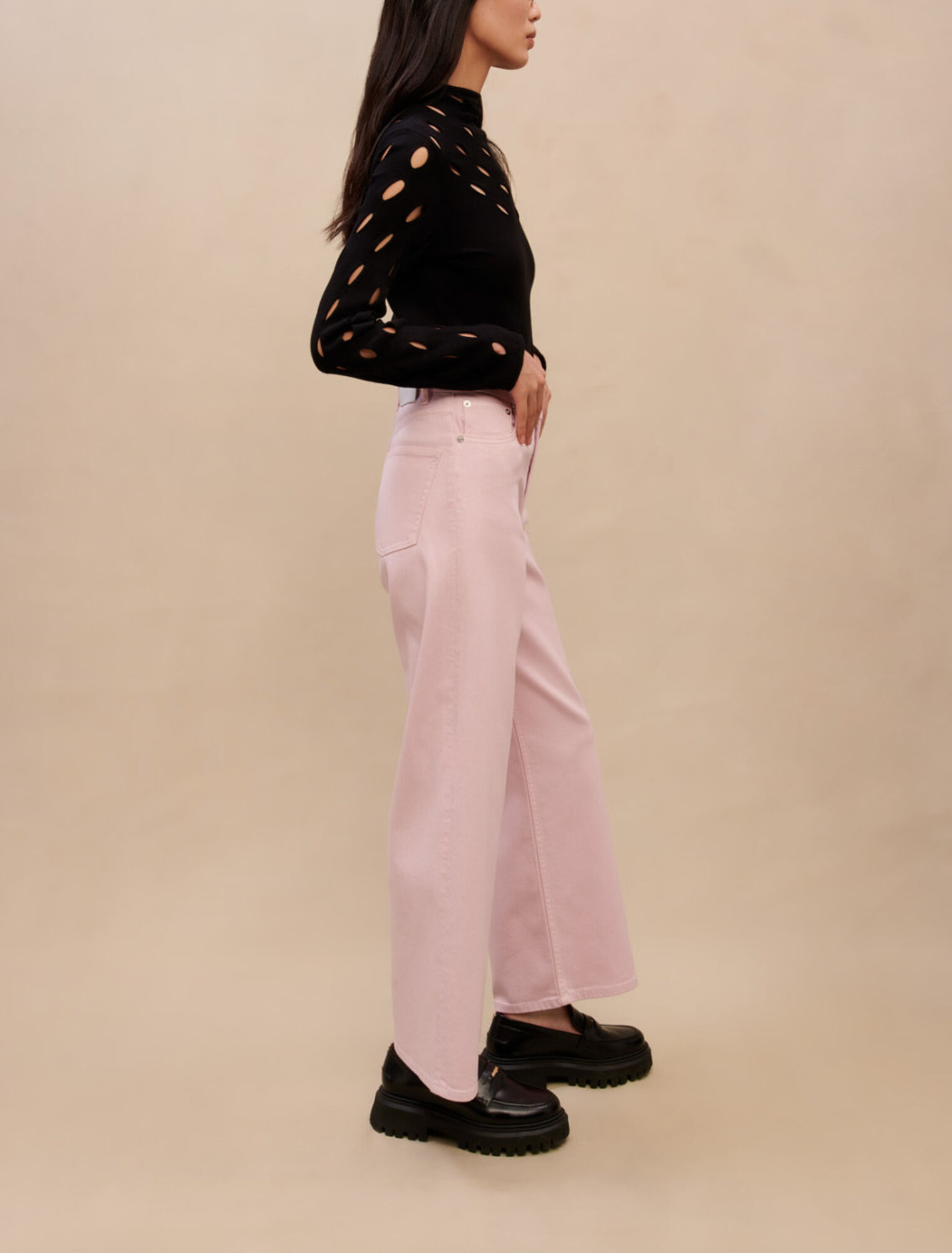 Large pink jeans