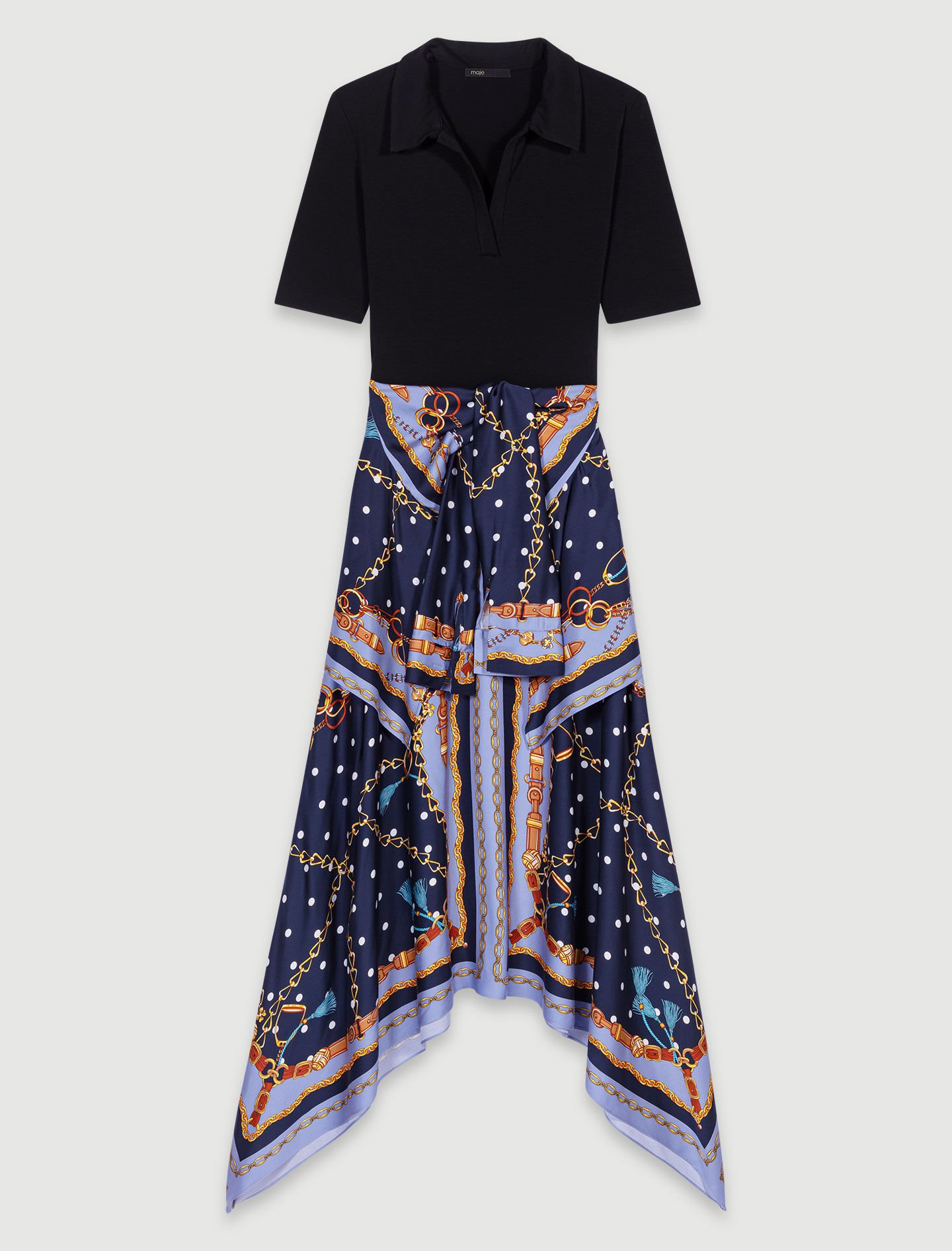 送料無料 ギフト patterned effect Illusion dress Maje | Women For Blue ブレスレット・バングル